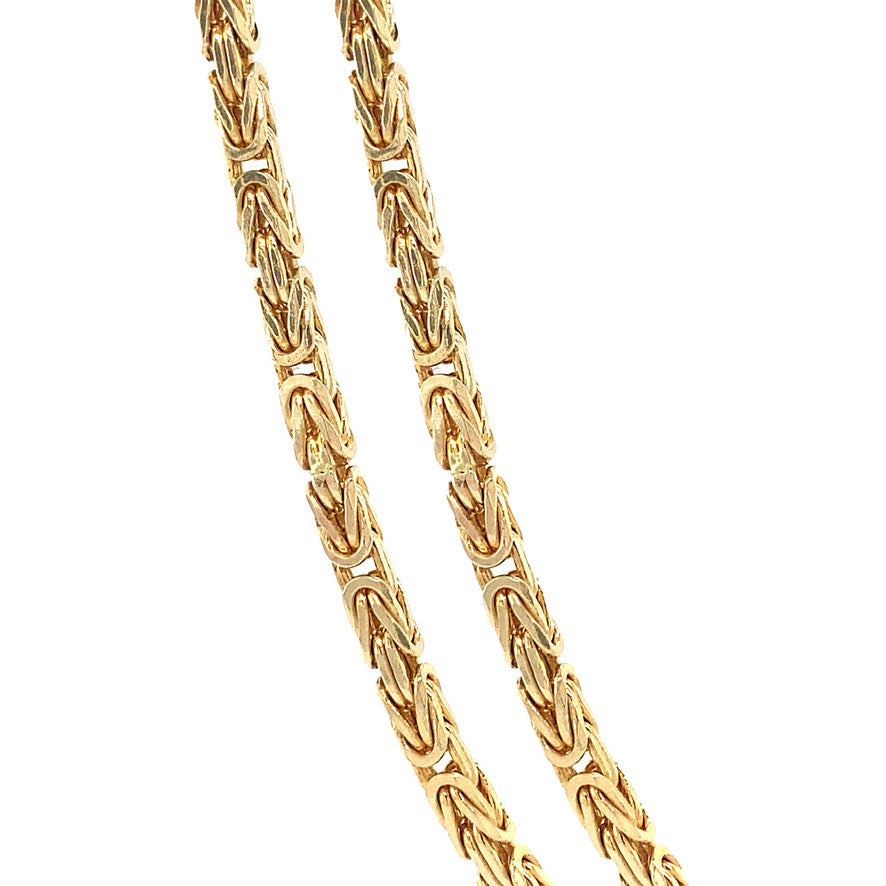 Gold necklace king link 60 cm 14 krt