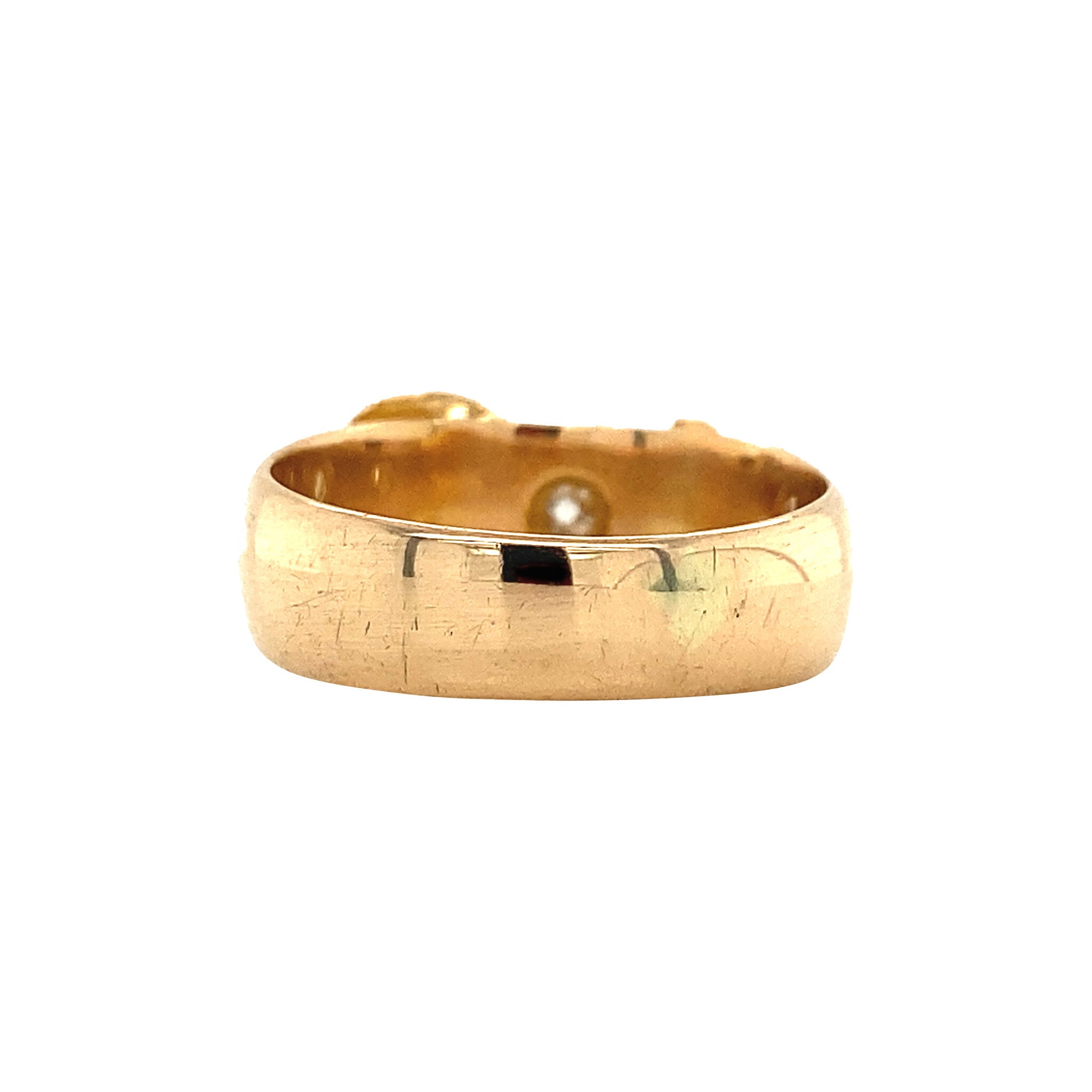 18 kt gold ring with diamond