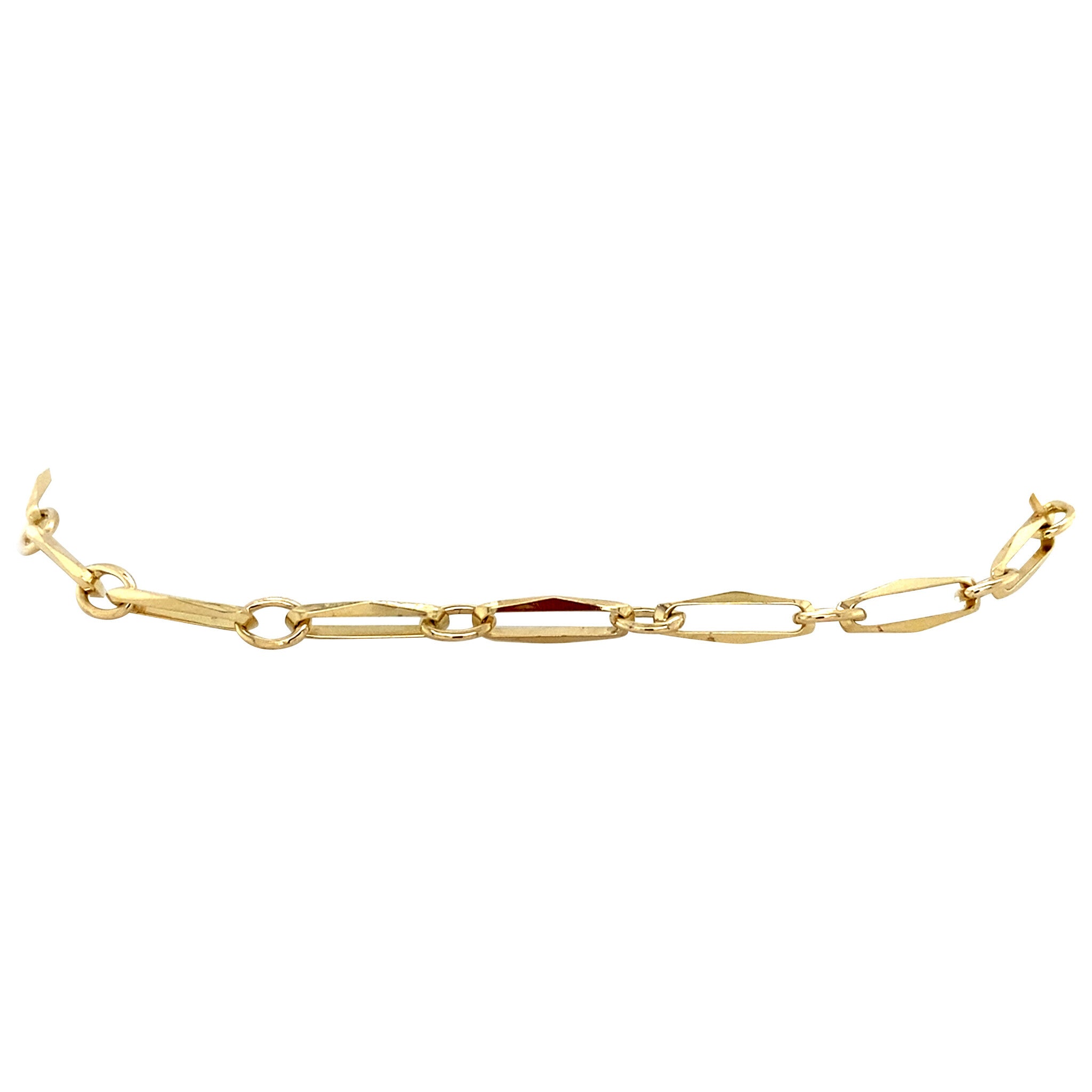 Gouden vintage Closed for ever armband 14 krt