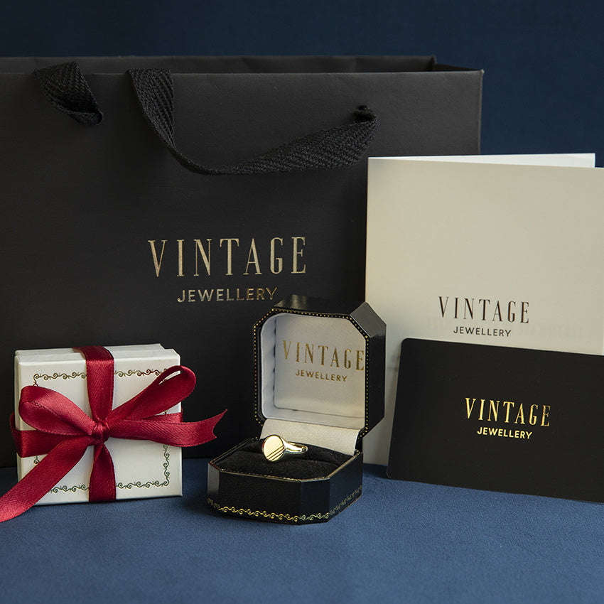 Gouden vintage hamerslag ring 18 krt