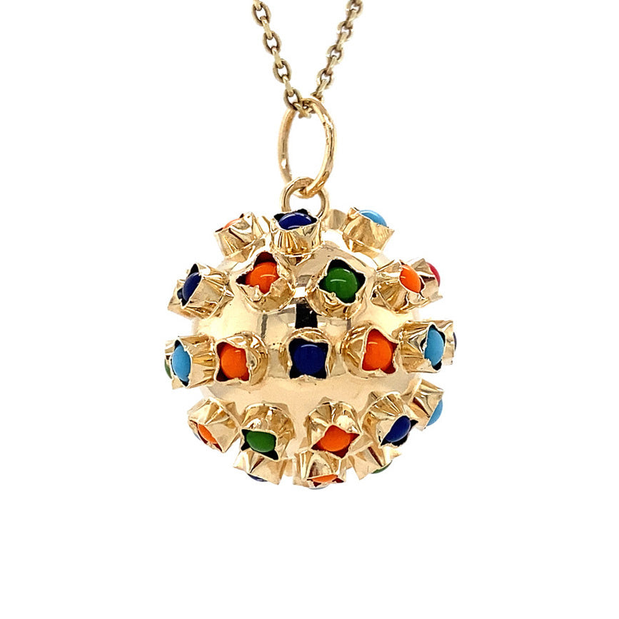 Gouden Sputnik hanger 14 krt