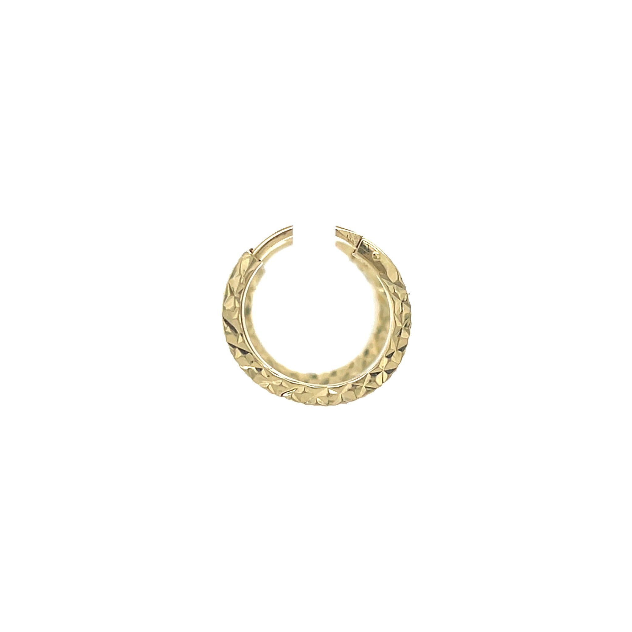 Gouden vintage fantasie oorringen 14 krt