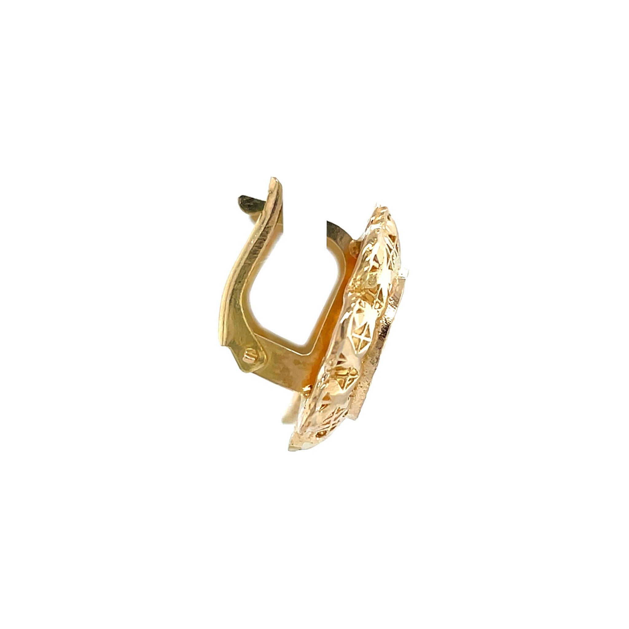 Golden vintage coin earrings 14 kt