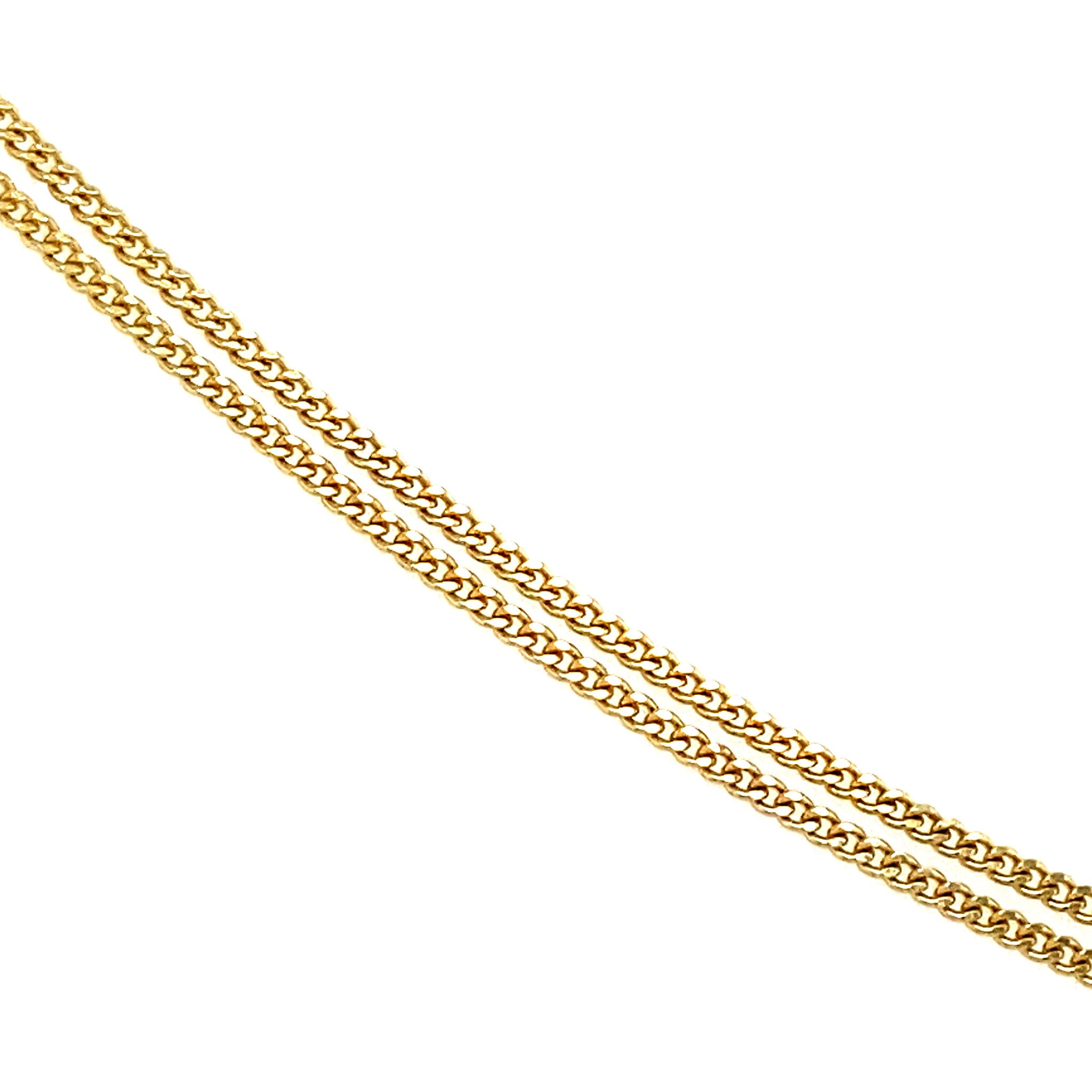 14 kt gold gourmet chain, 45 cm
