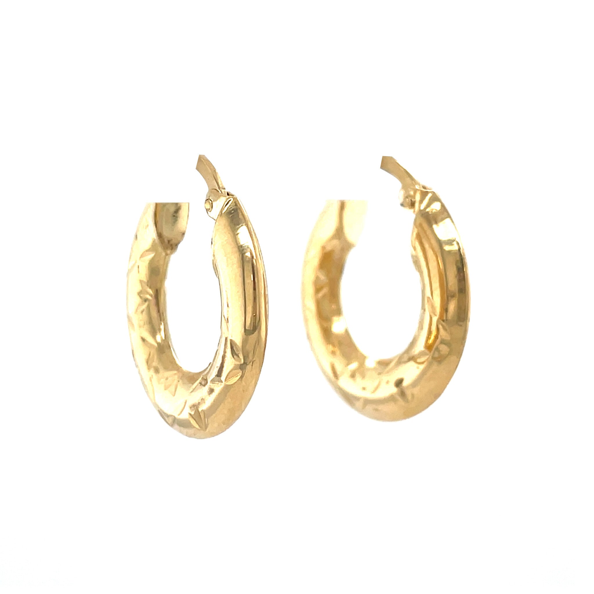Gold vintage fantasy earrings 18 kt
