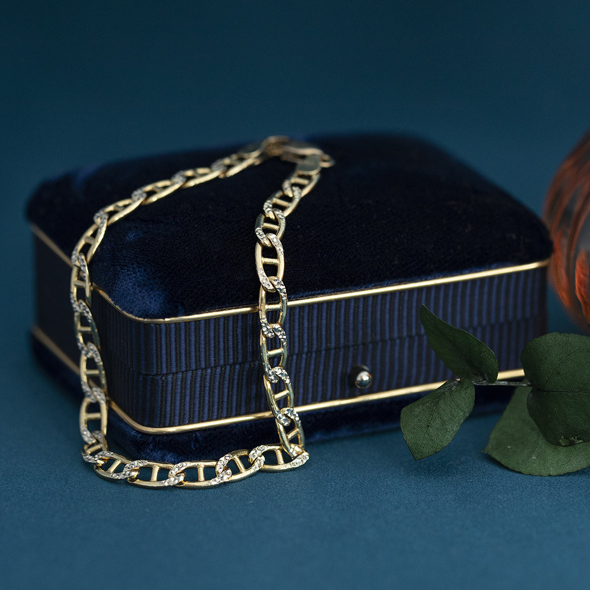 Bicolour vintage gold bracelet 14 carat