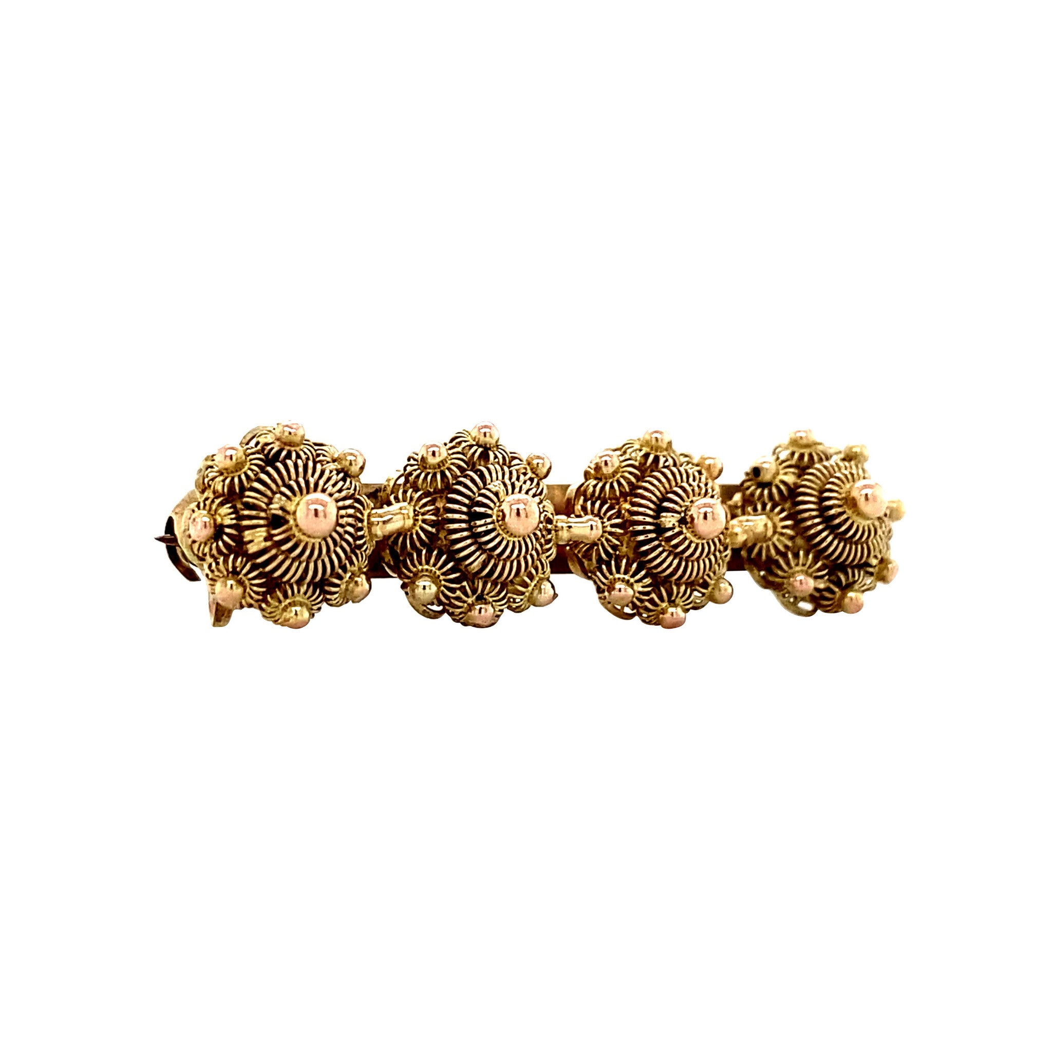 Gold Zeeland button brooch 14 kt