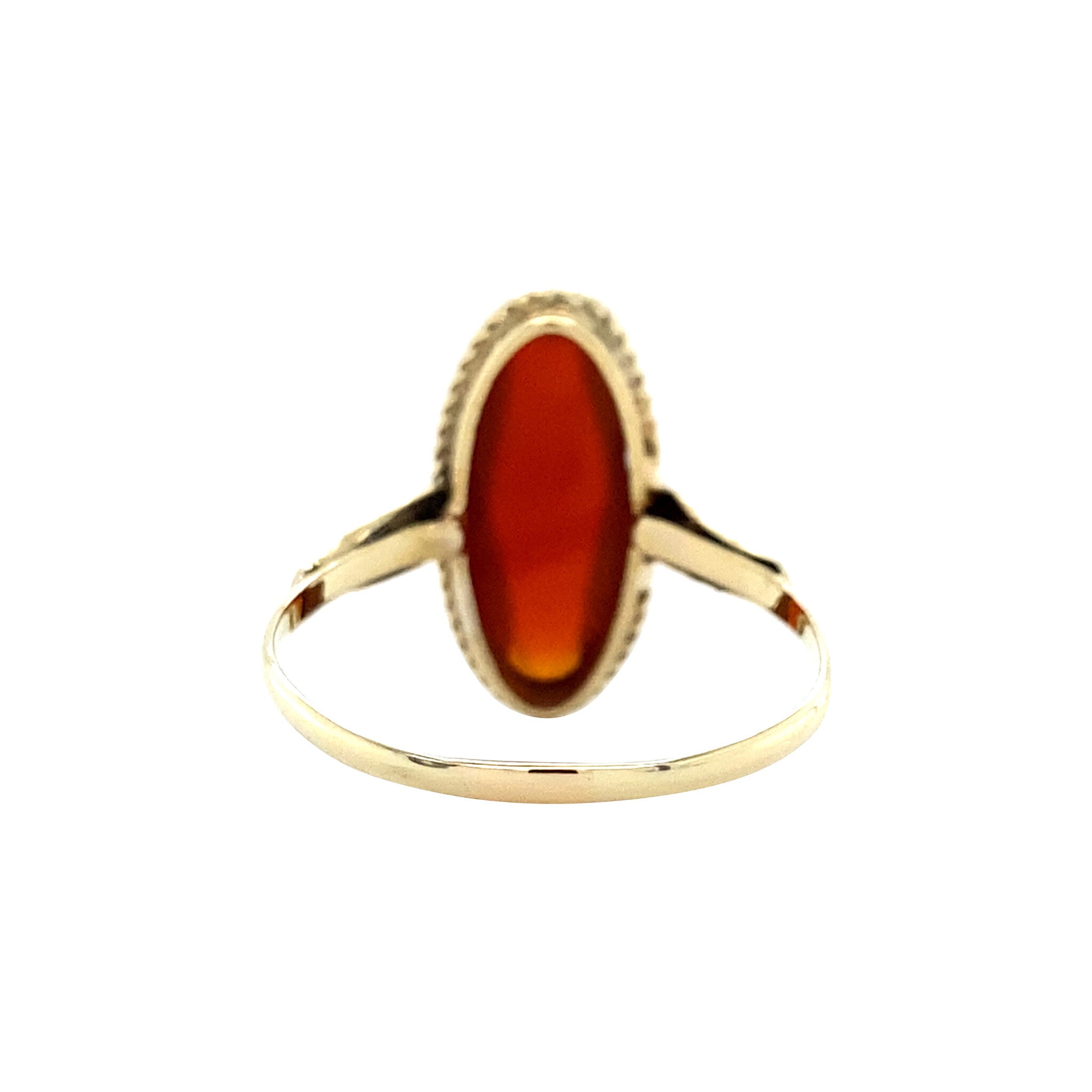 Gouden ring met carneool 14 krt