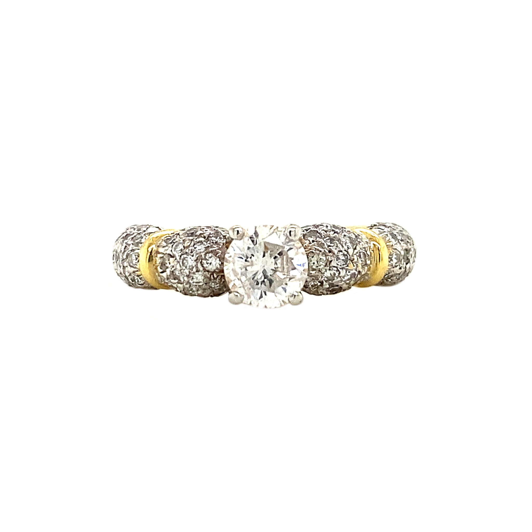 18 kt gold ring with diamond