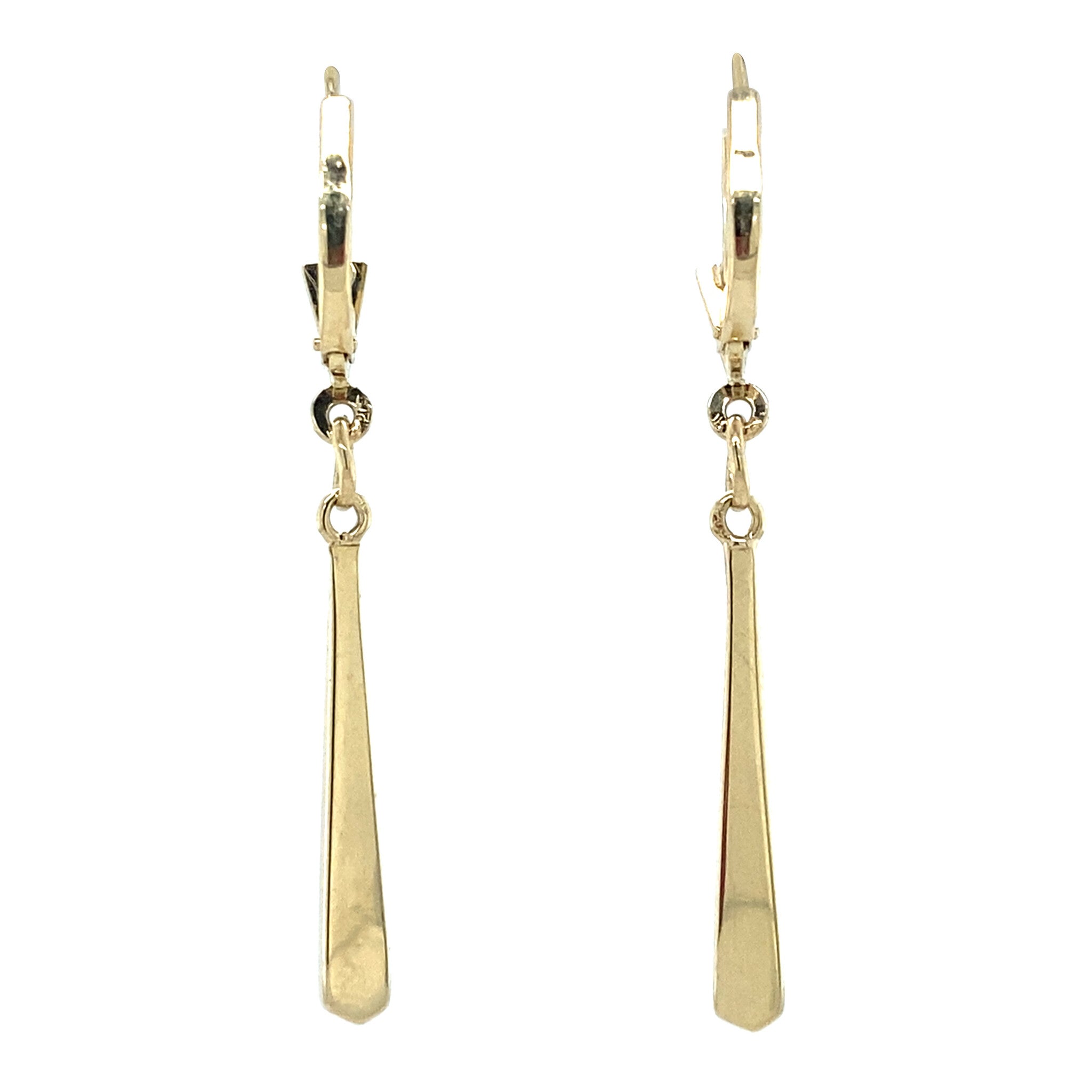 Gouden fantasie oorhangers 14 krt