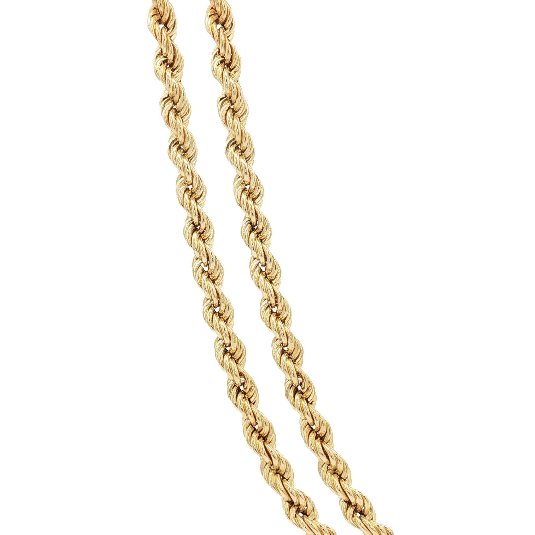 Gold vintage cord necklace 14 kt