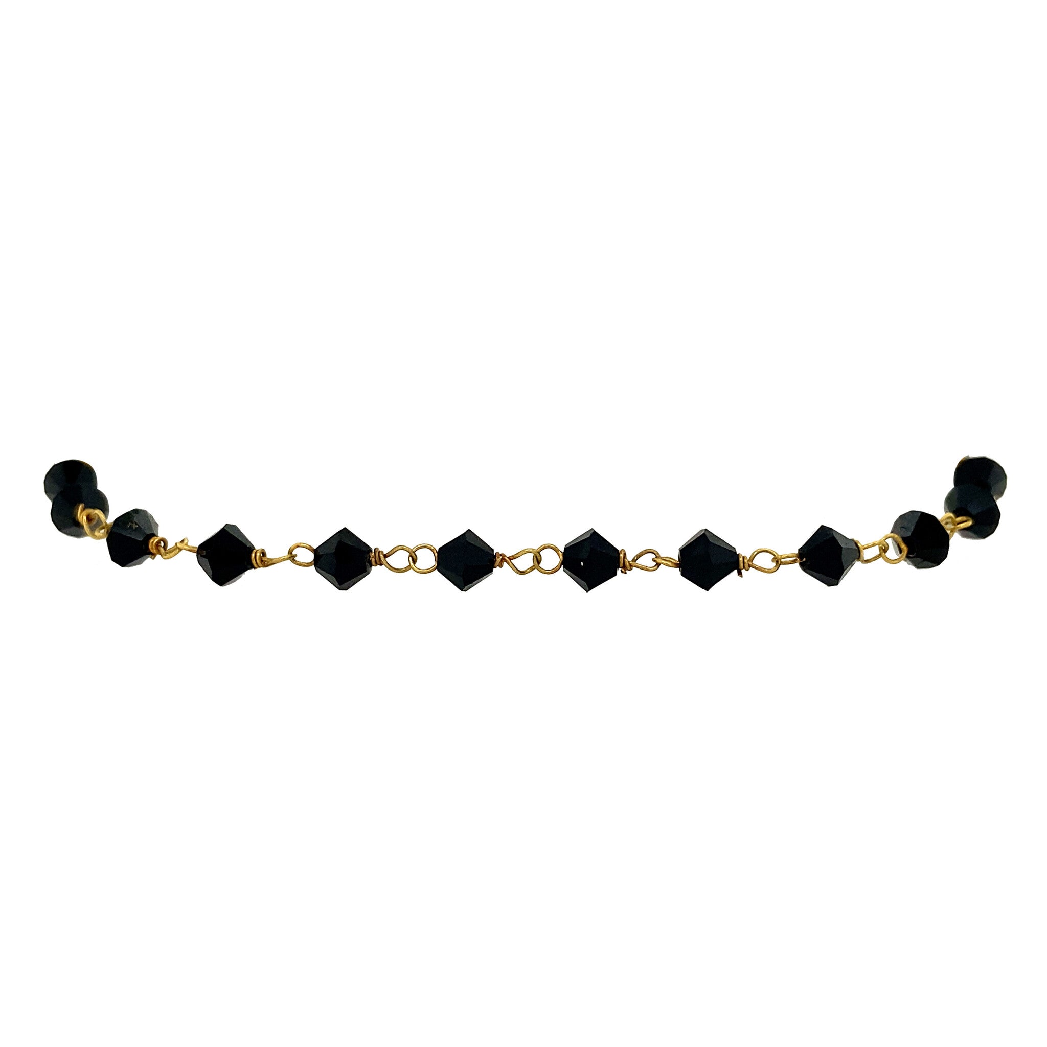Gouden armband met onyx 14 krt