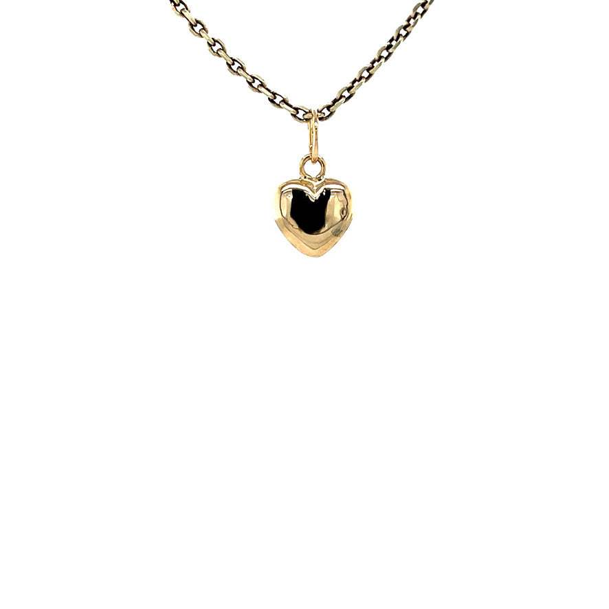Vintage gold heart pendant 14 kt