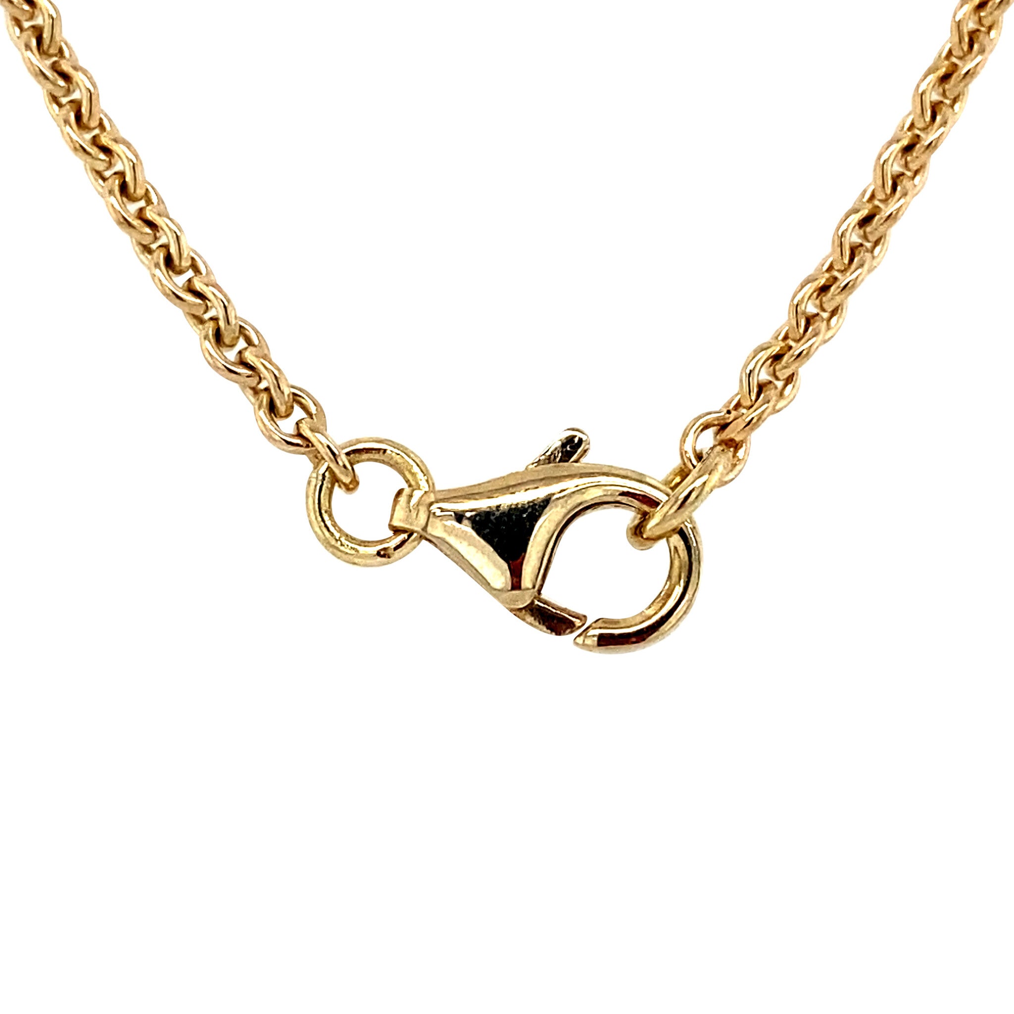 Gold necklace with diamond pendant 14 kt