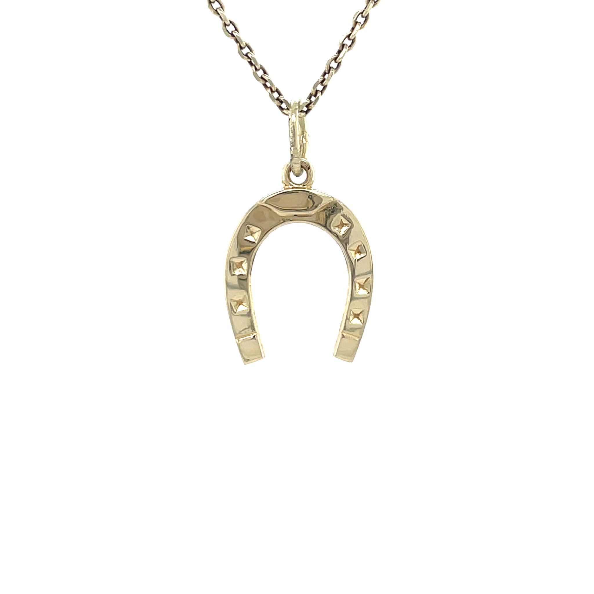 Vintage 14 kt gold horseshoe pendant