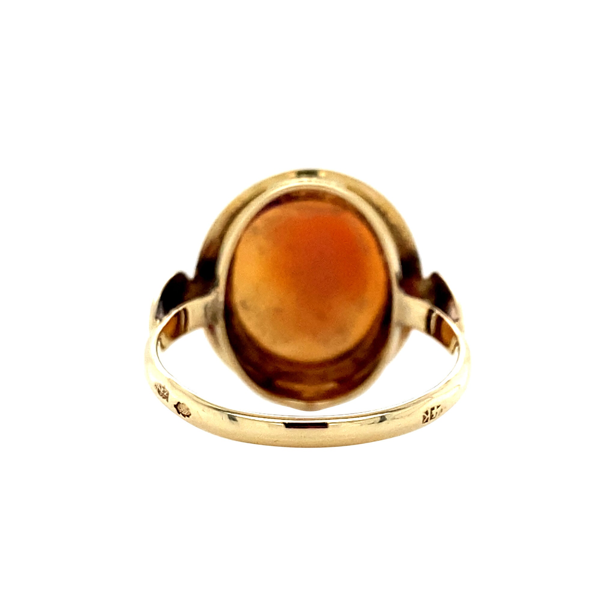Gouden ring met camee 14 krt