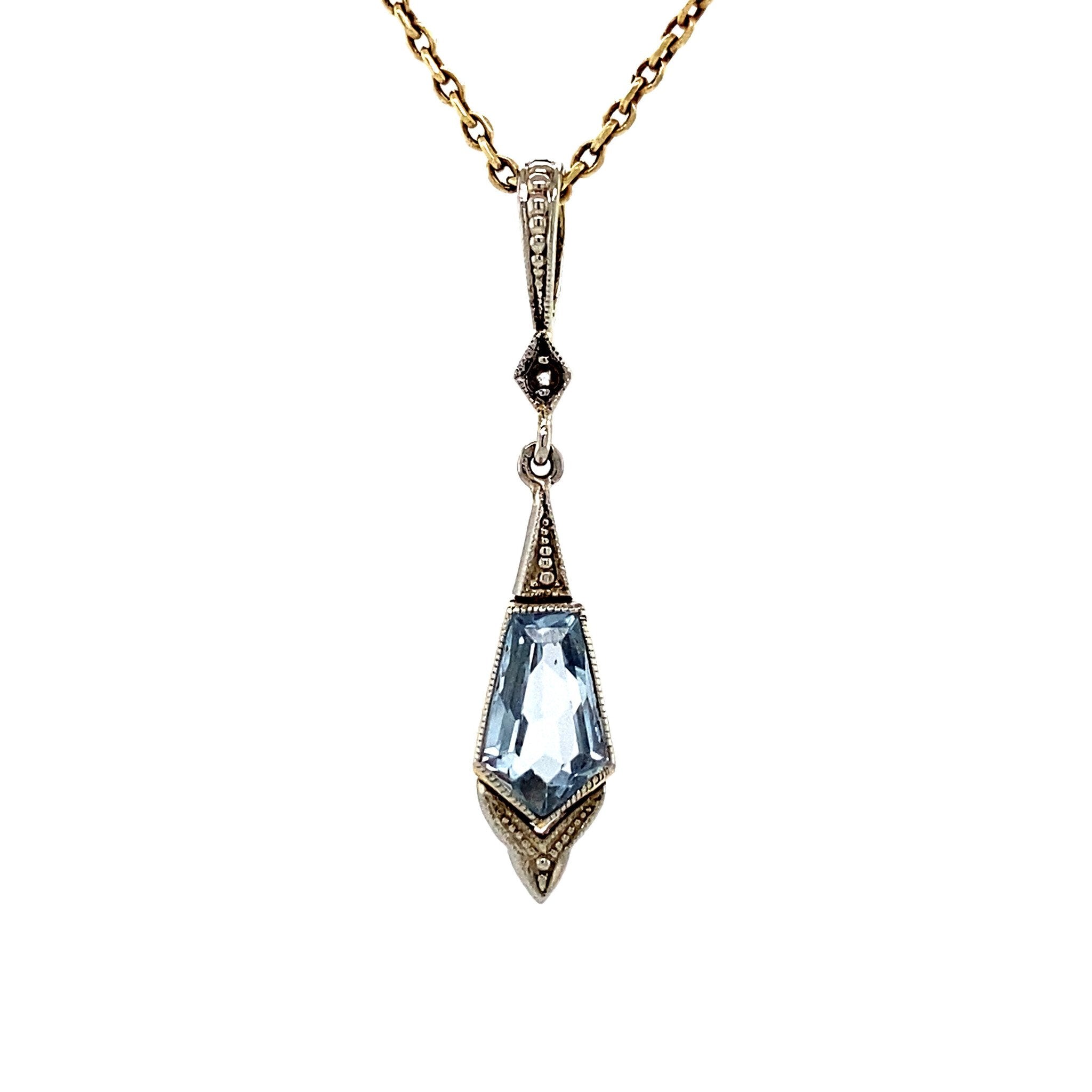 Gouden hanger met spinel en roosdiamant 14 krt