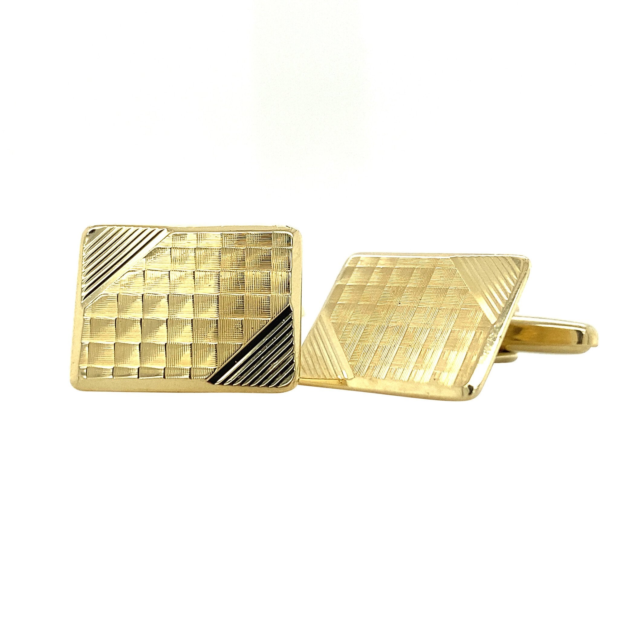 Gouden manchetknopen 14 krt