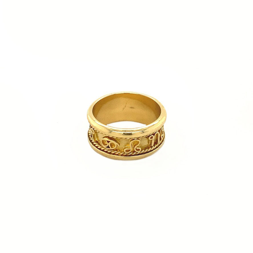 Gouden sterrenbeeld ring 18 krt