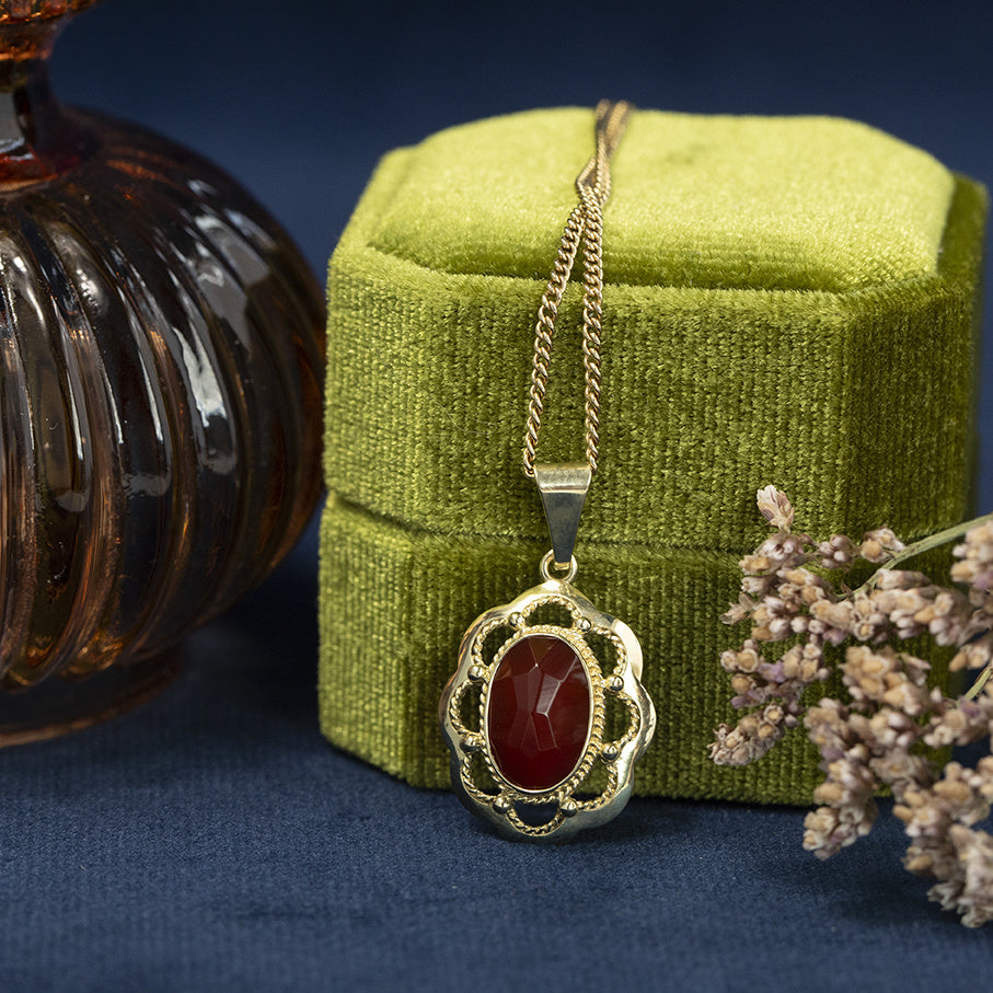 Gouden vintage gourmet collier 14 kt