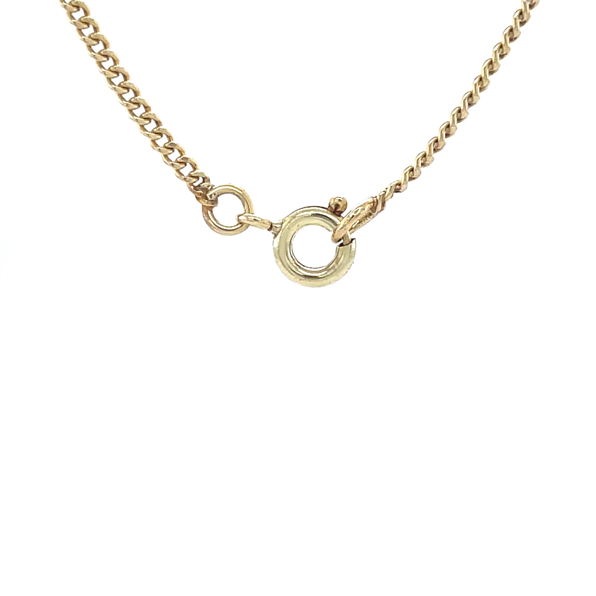 Golden vintage gourmet length necklace 14 kt