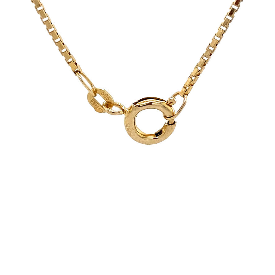 Gouden vintage venetiaan collier met bolletjes 14 krt
