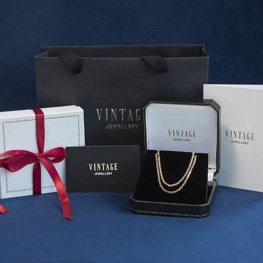 Gouden vintage koningscollier 14 kt