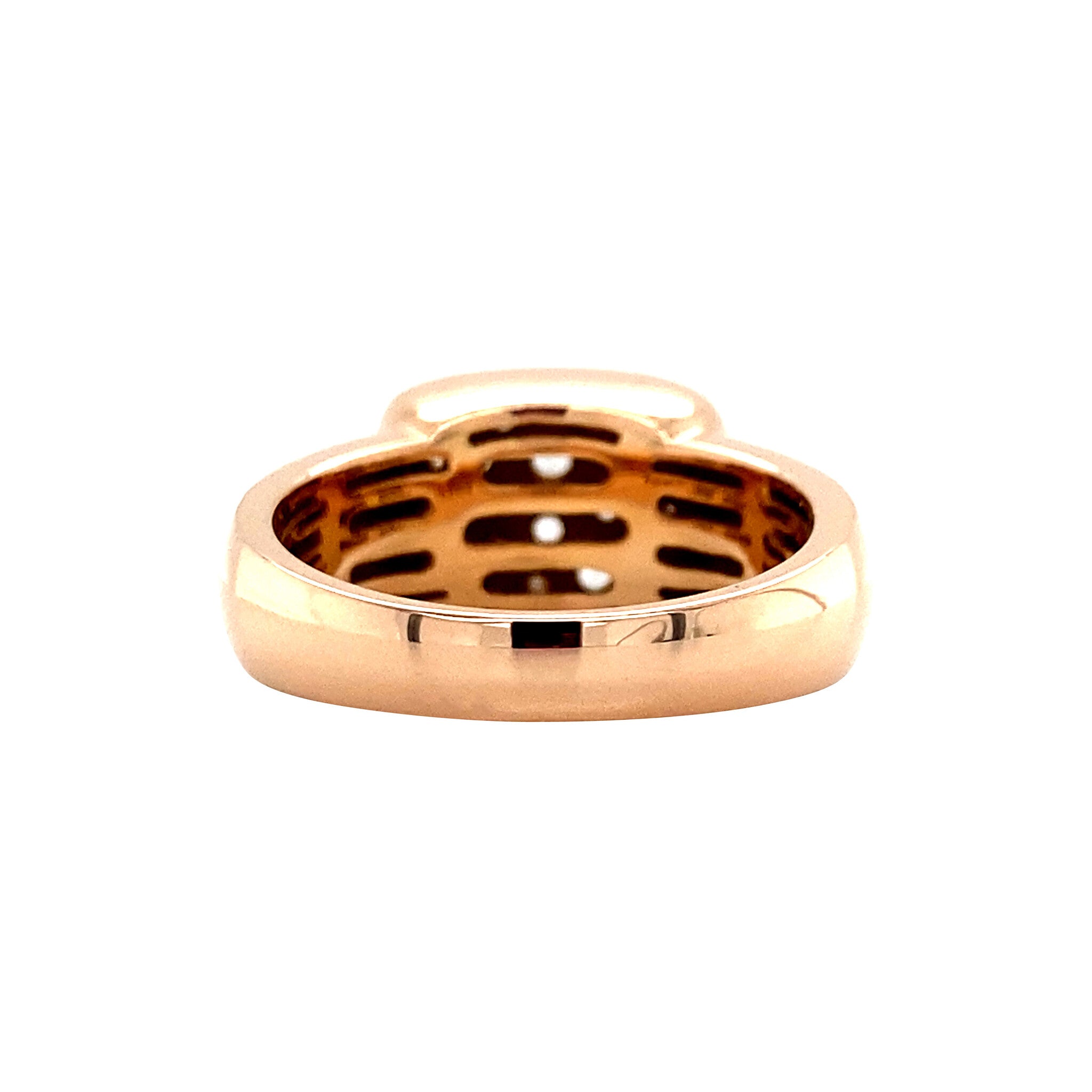 Rose gold ring with diamonds 18 krt