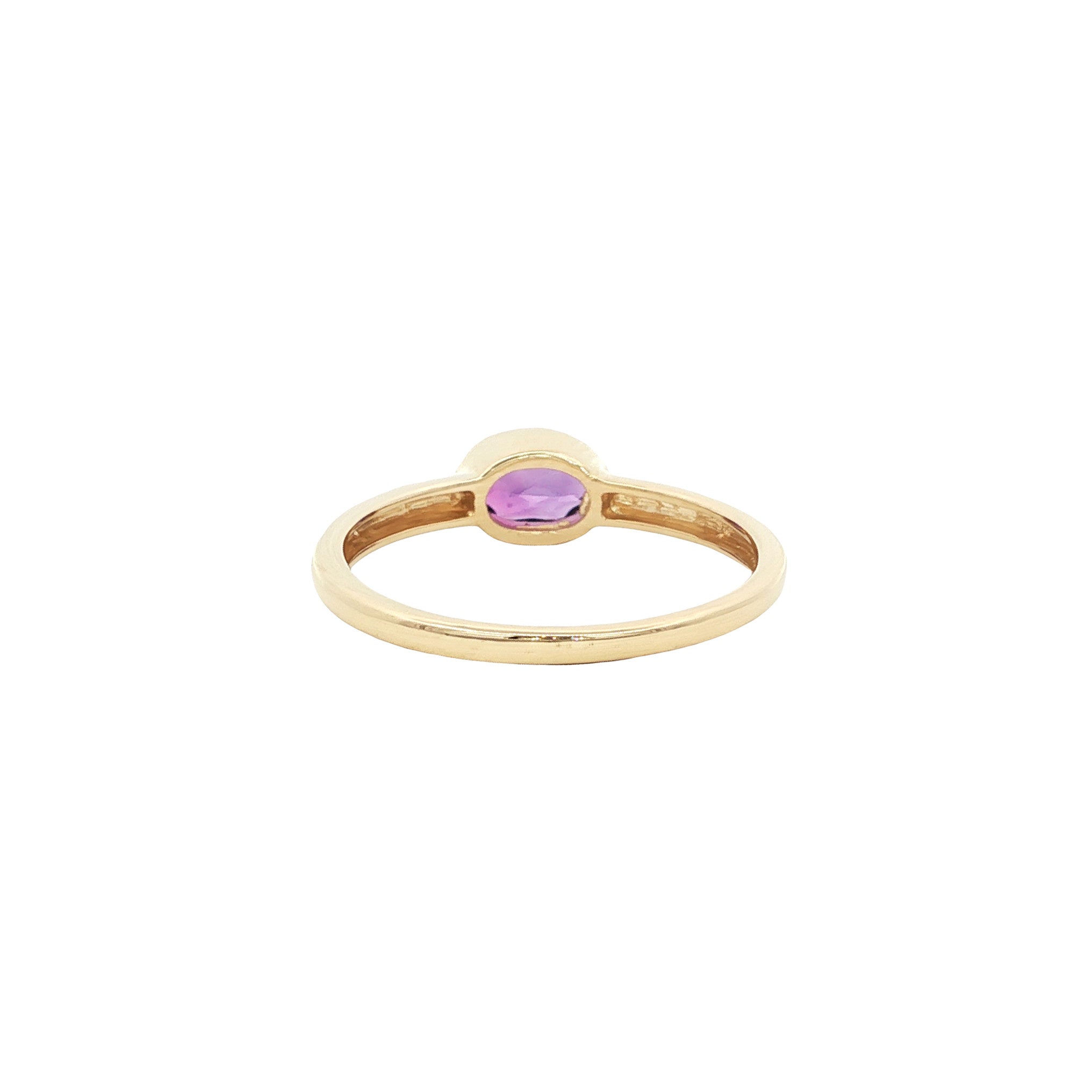 Amethyst ring, 9 kt