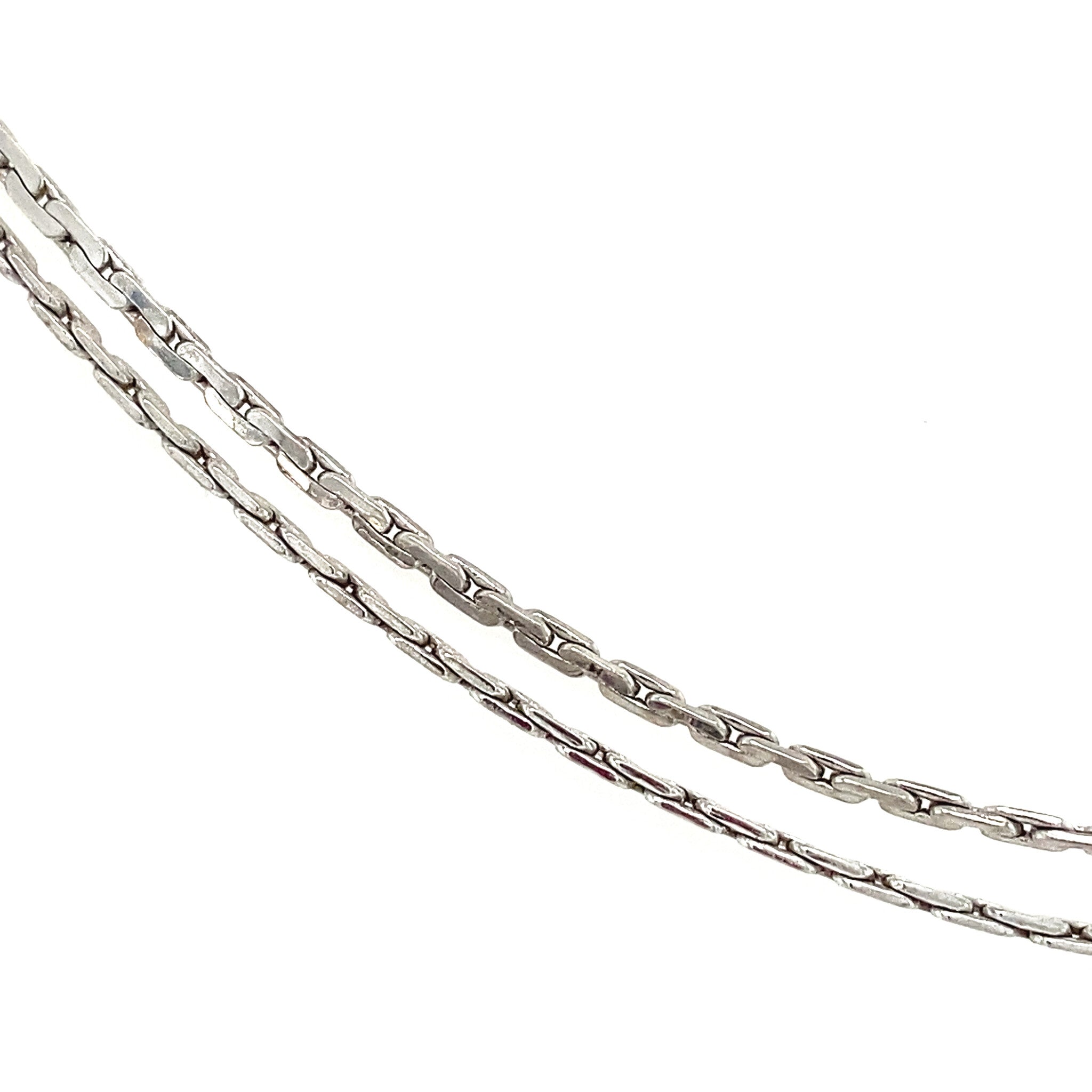 14 kt white gold necklace with diamond and pearl pendant