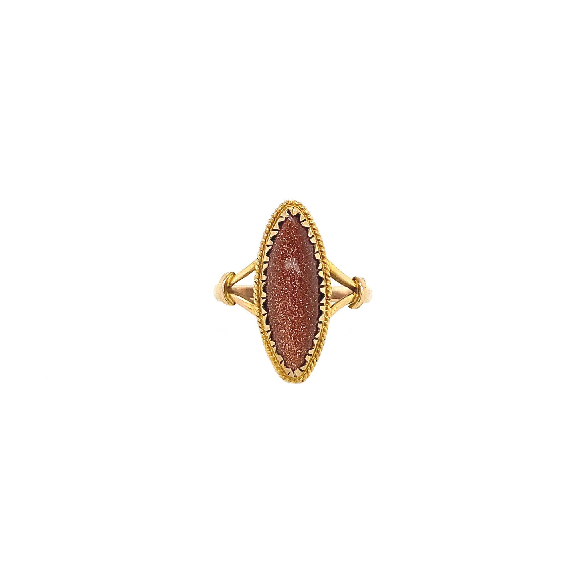 Gouden ring met goudsteen 14 krt