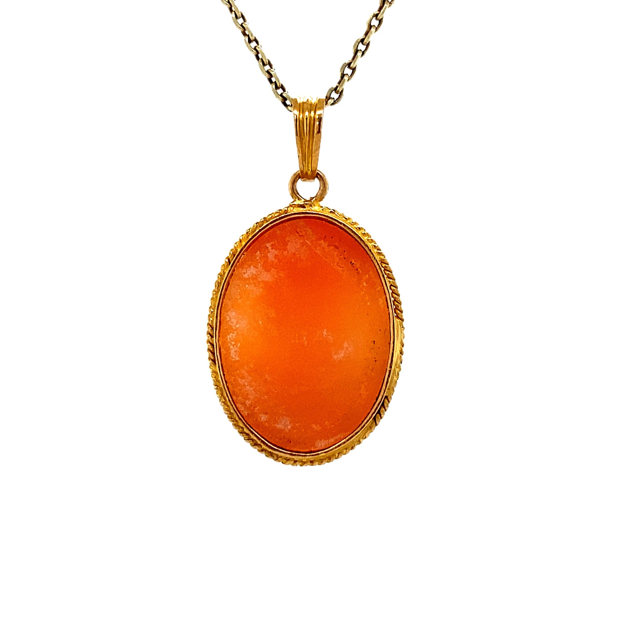 Gold pendant with cameo 14 kt