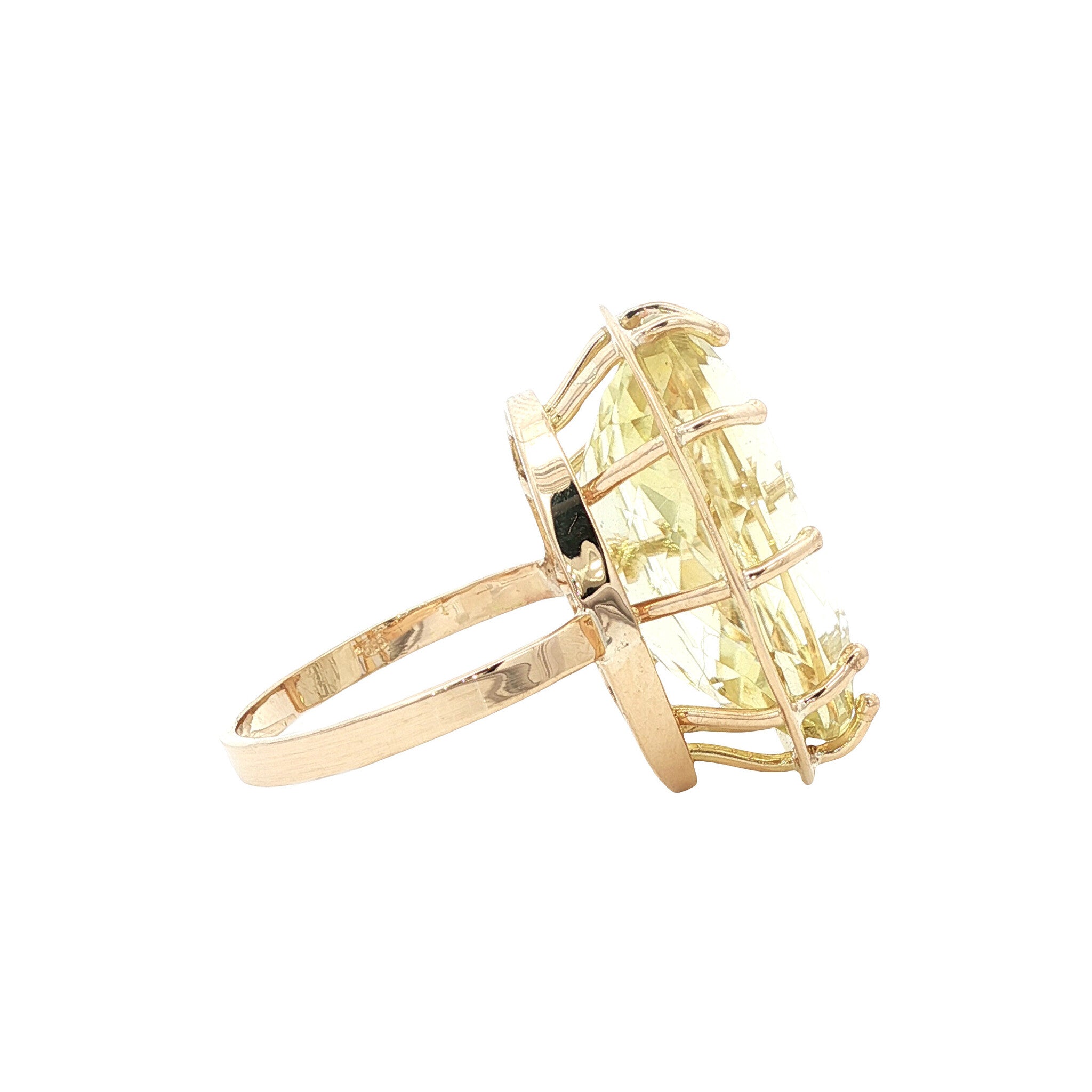 Gouden ring met citrien 14 kt