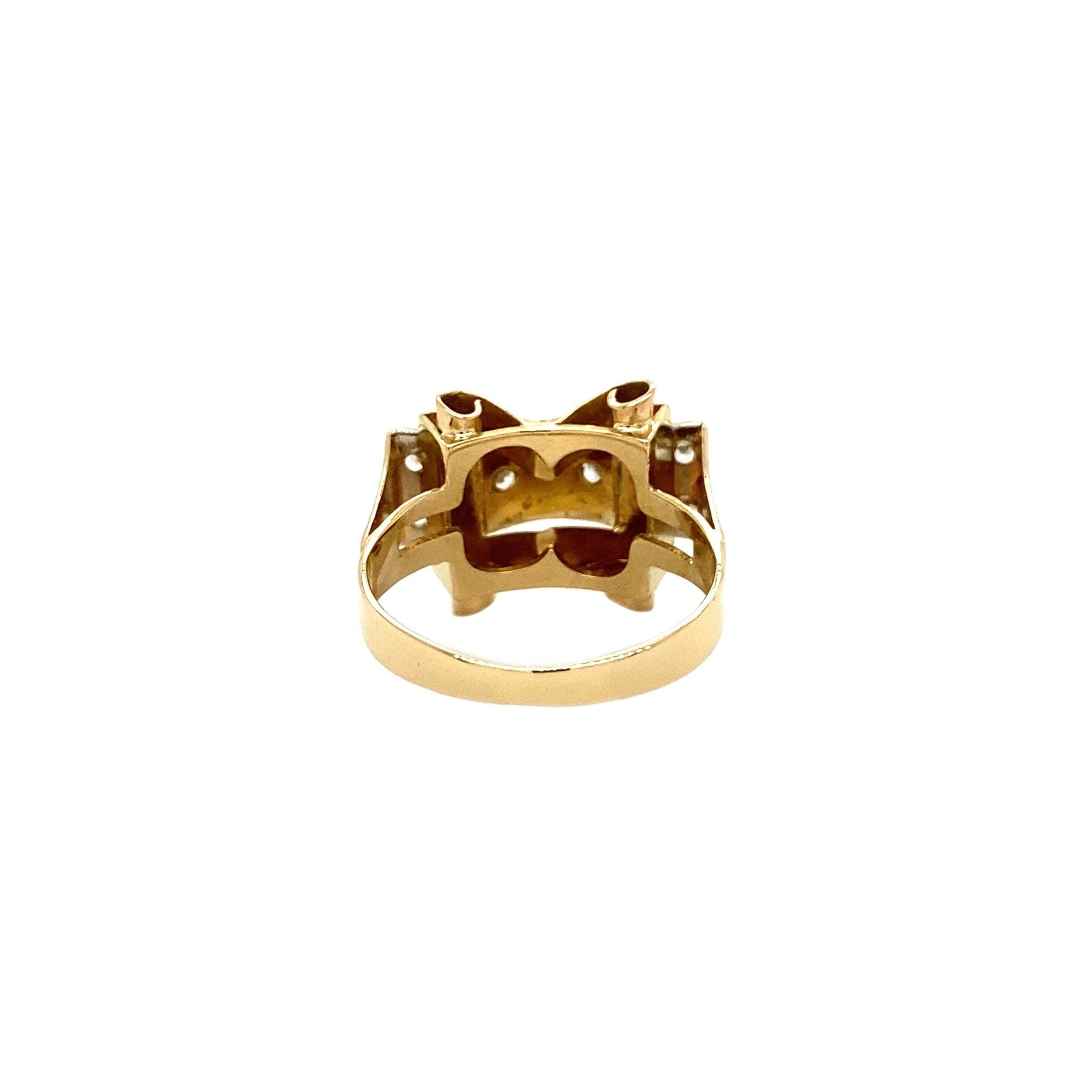 Gouden ring met diamant 18 krt