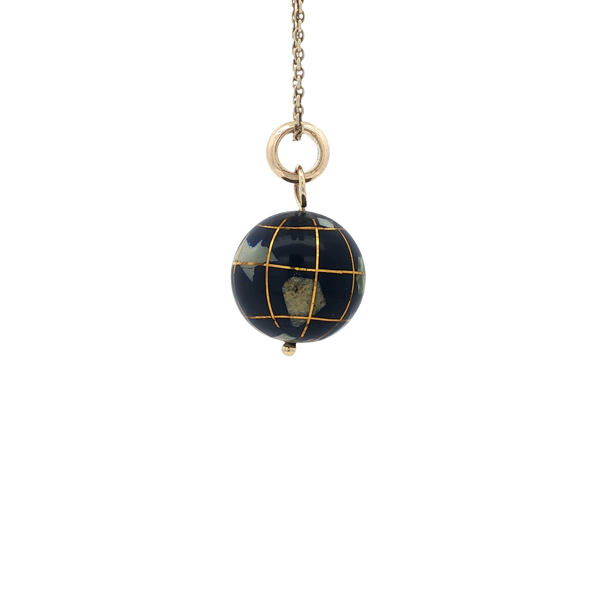 Gold globe pendant 14 kt