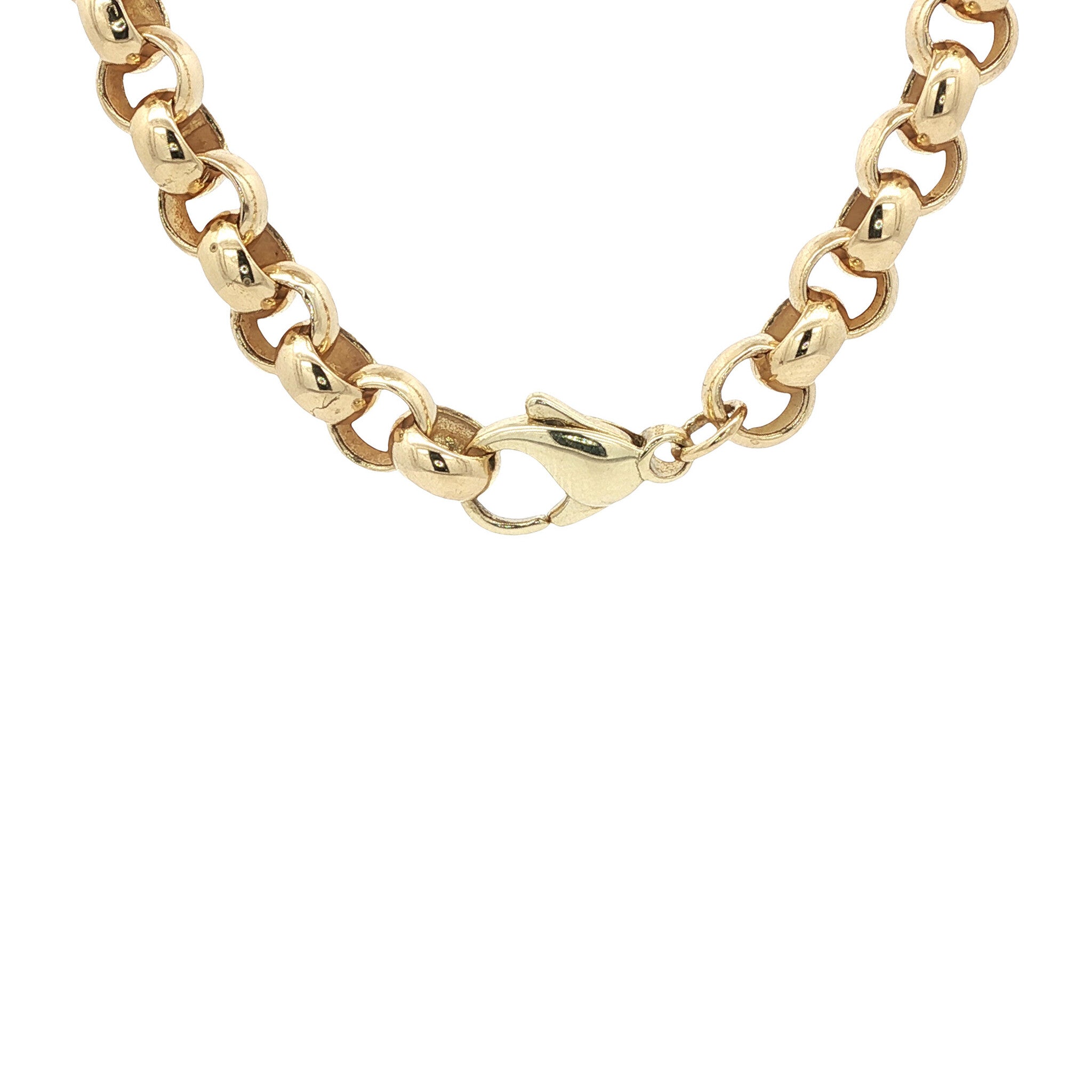 Gold jasseron necklace 14 kt