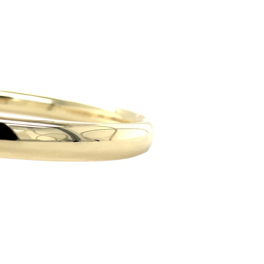 Yellow gold smooth vintage bangle 14 krt