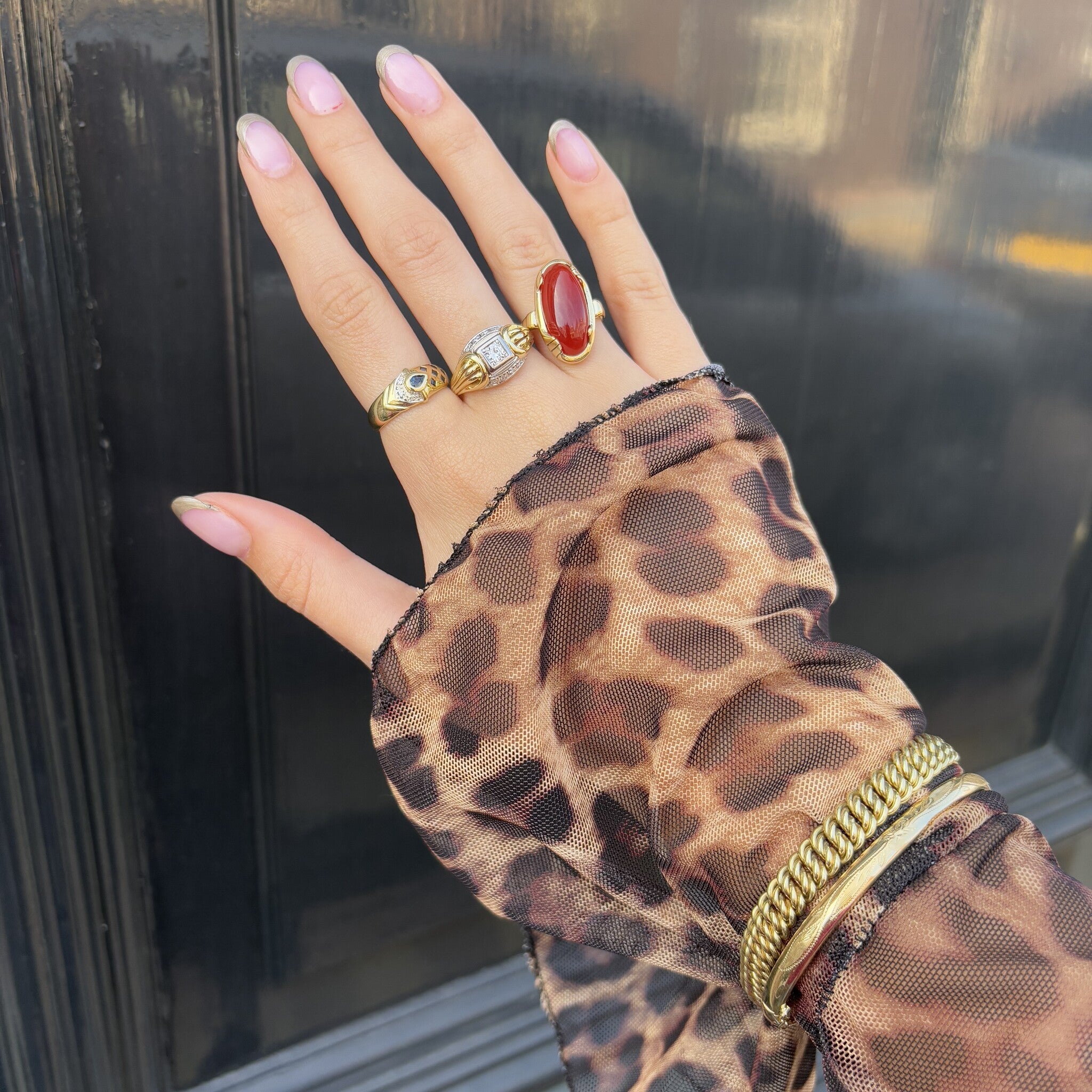 14 kt gold ring with diamond