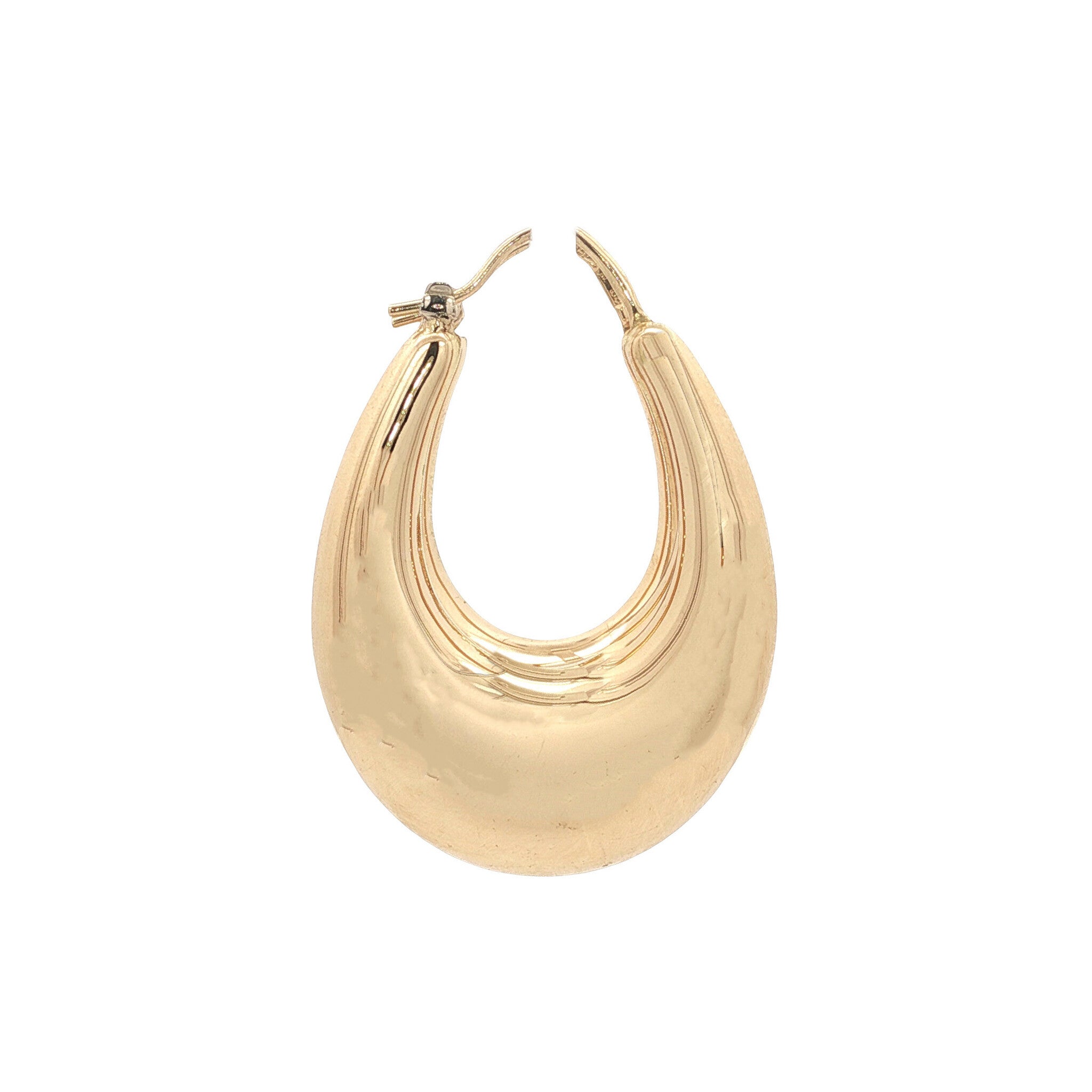 Gold vintage smooth earrings 18 kt