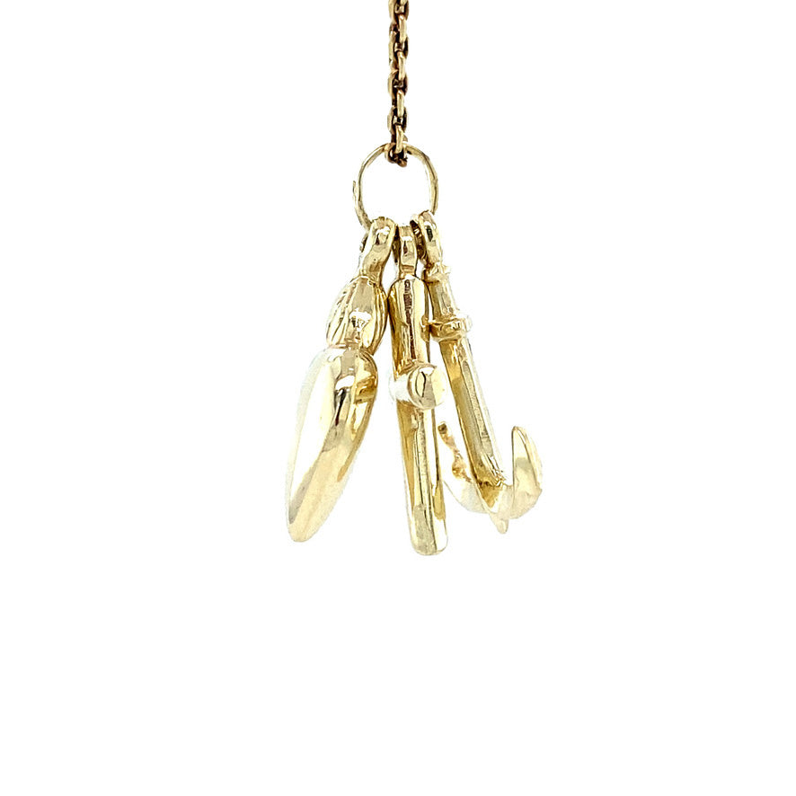 Gouden hanger geloof, hoop en liefde 14 krt