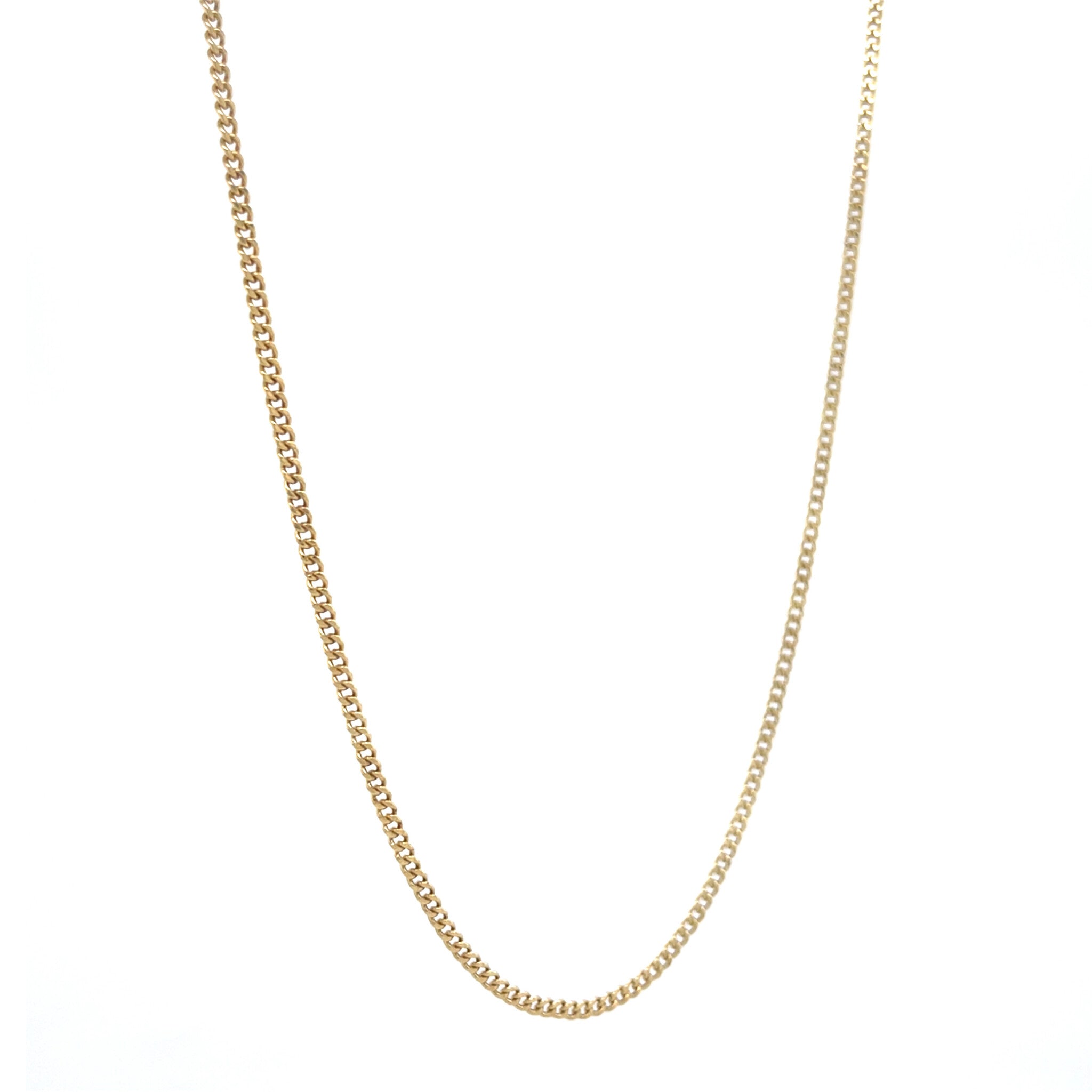 Golden vintage gourmet length necklace 14 kt