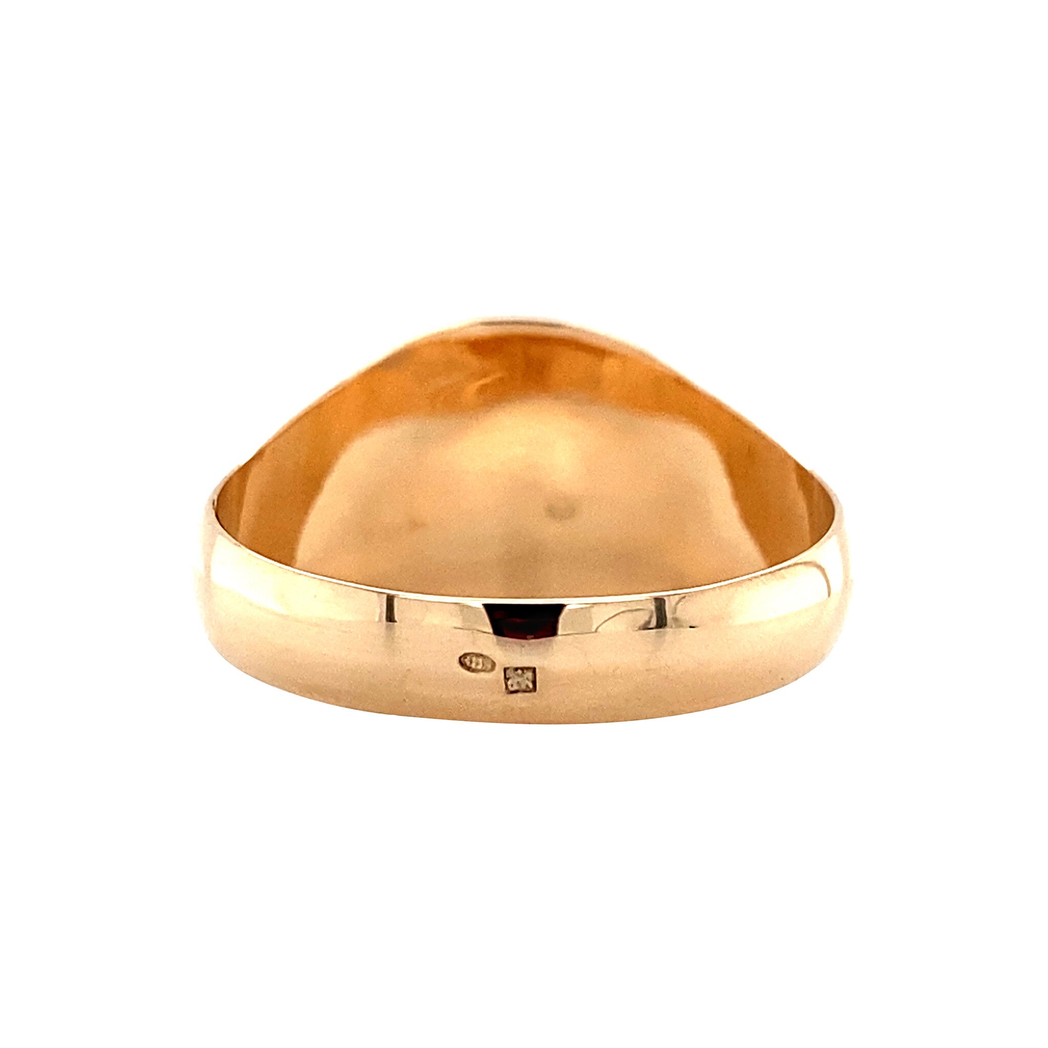 Gouden zegelring met gravure 14 krt