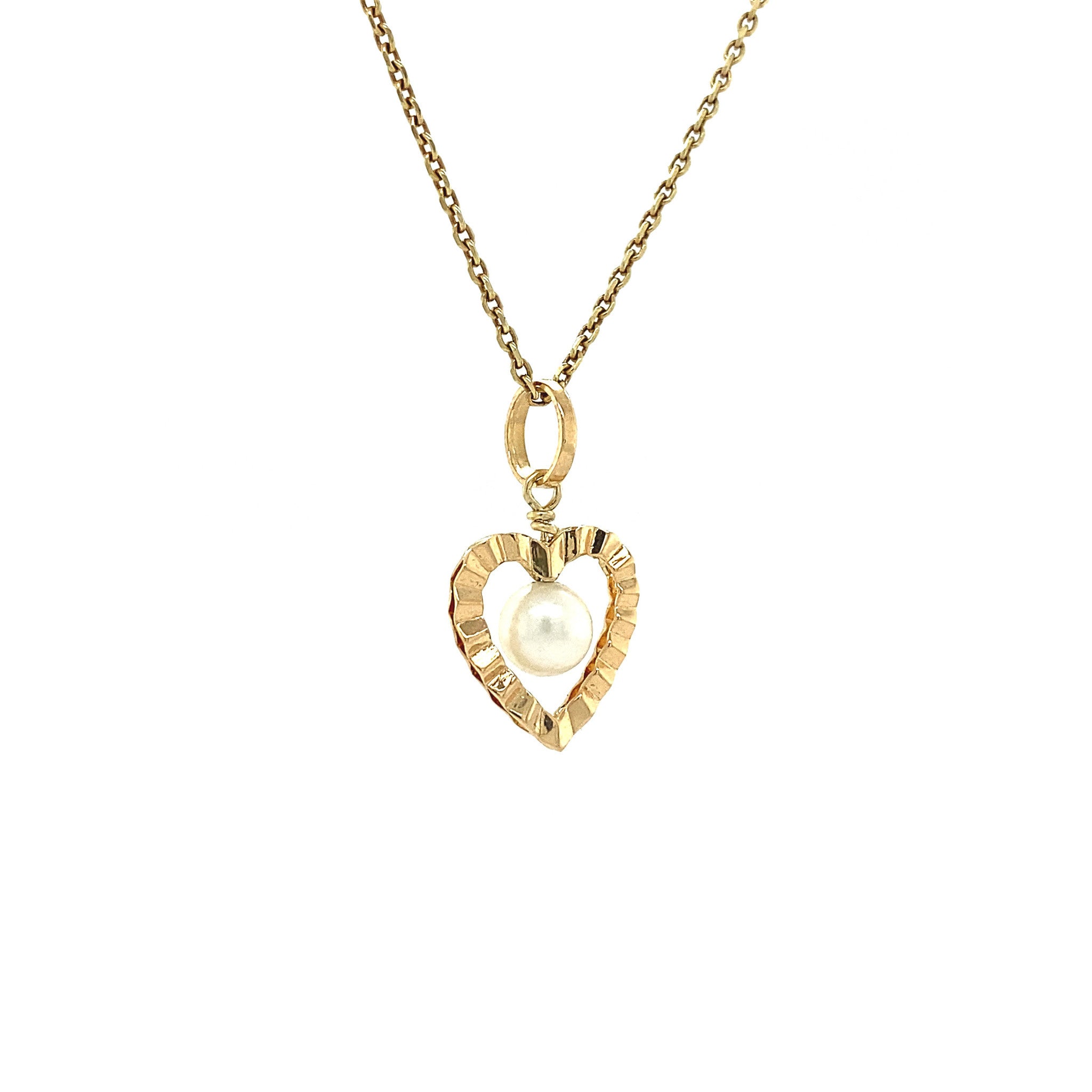 Gouden hanger met parel 18 krt