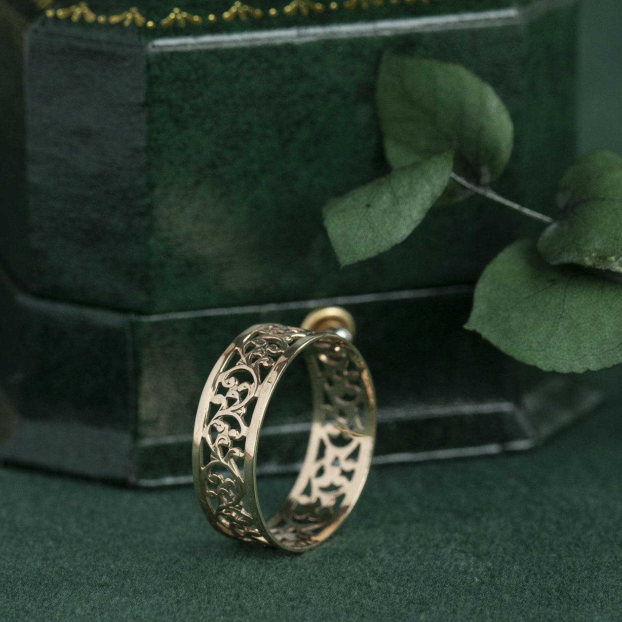 Gouden ring fantasie 14 krt