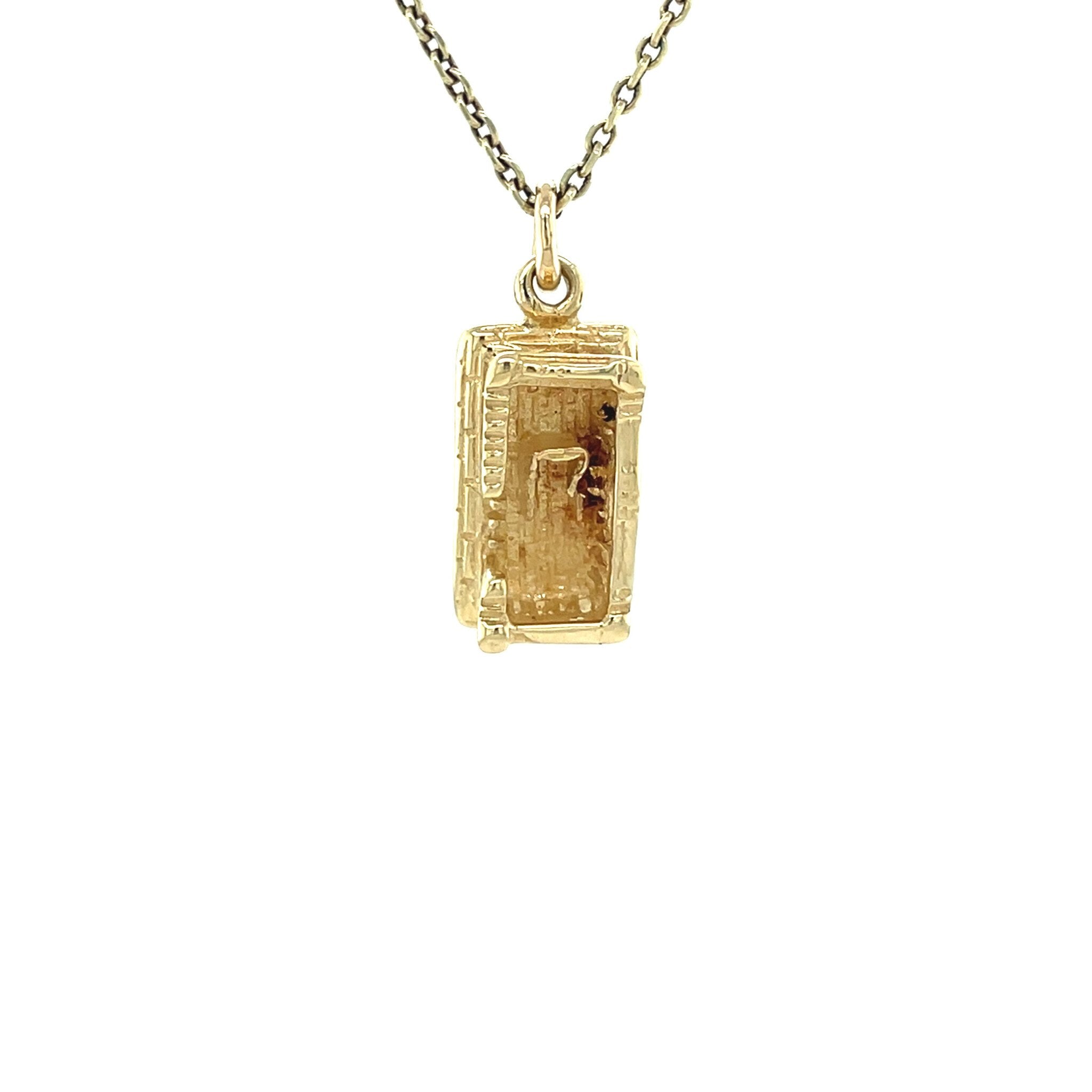 Golden vintage Akropolis pendant 14 kt