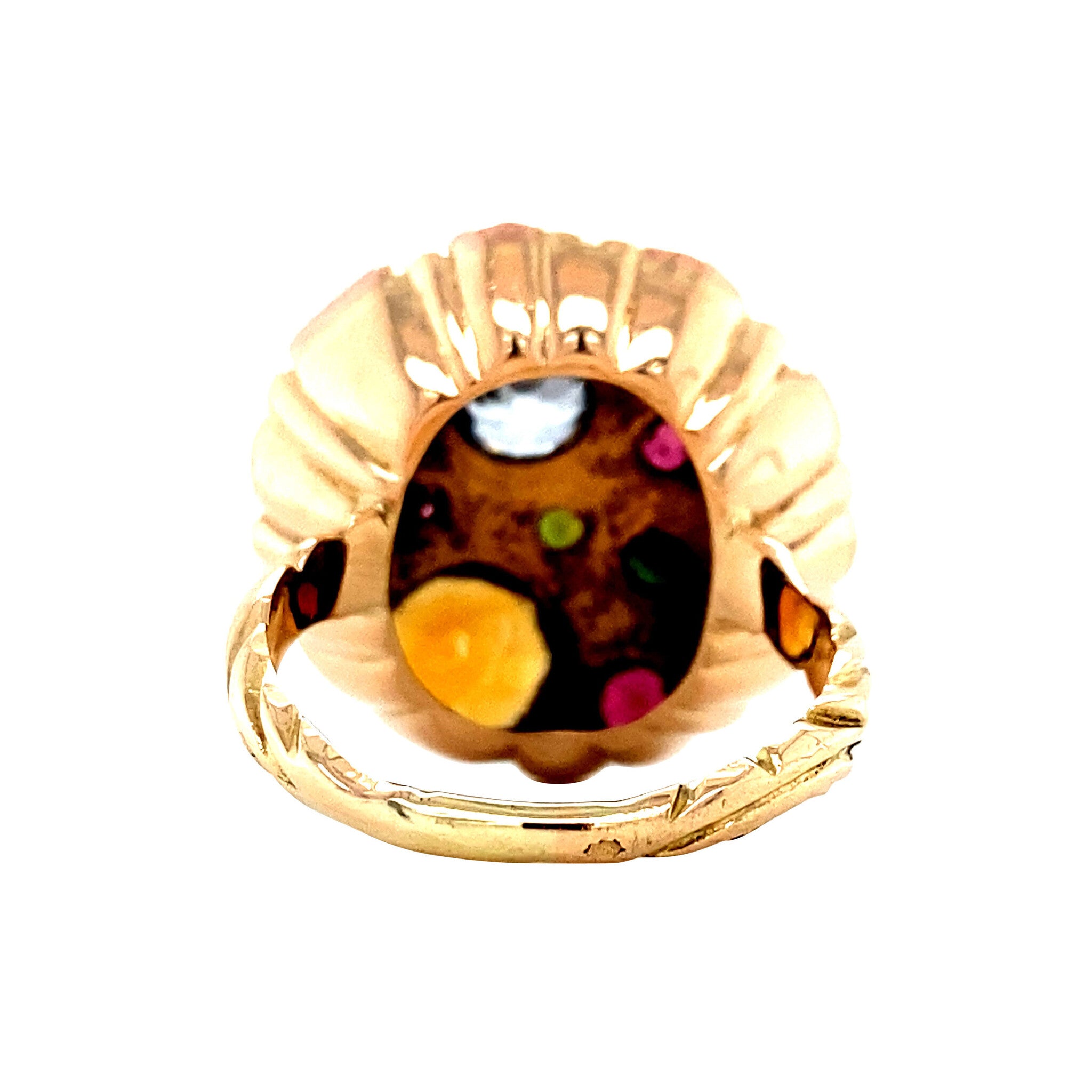 Gouden cocktail ring 14 krt