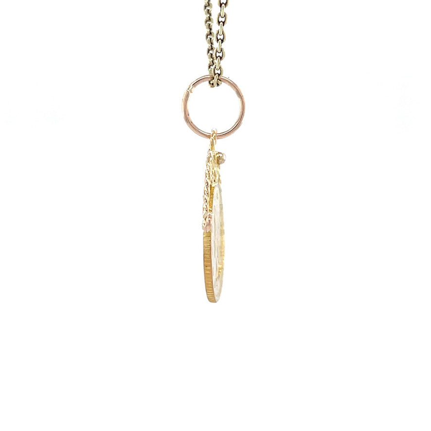 Vintage coin pendant 9 kt