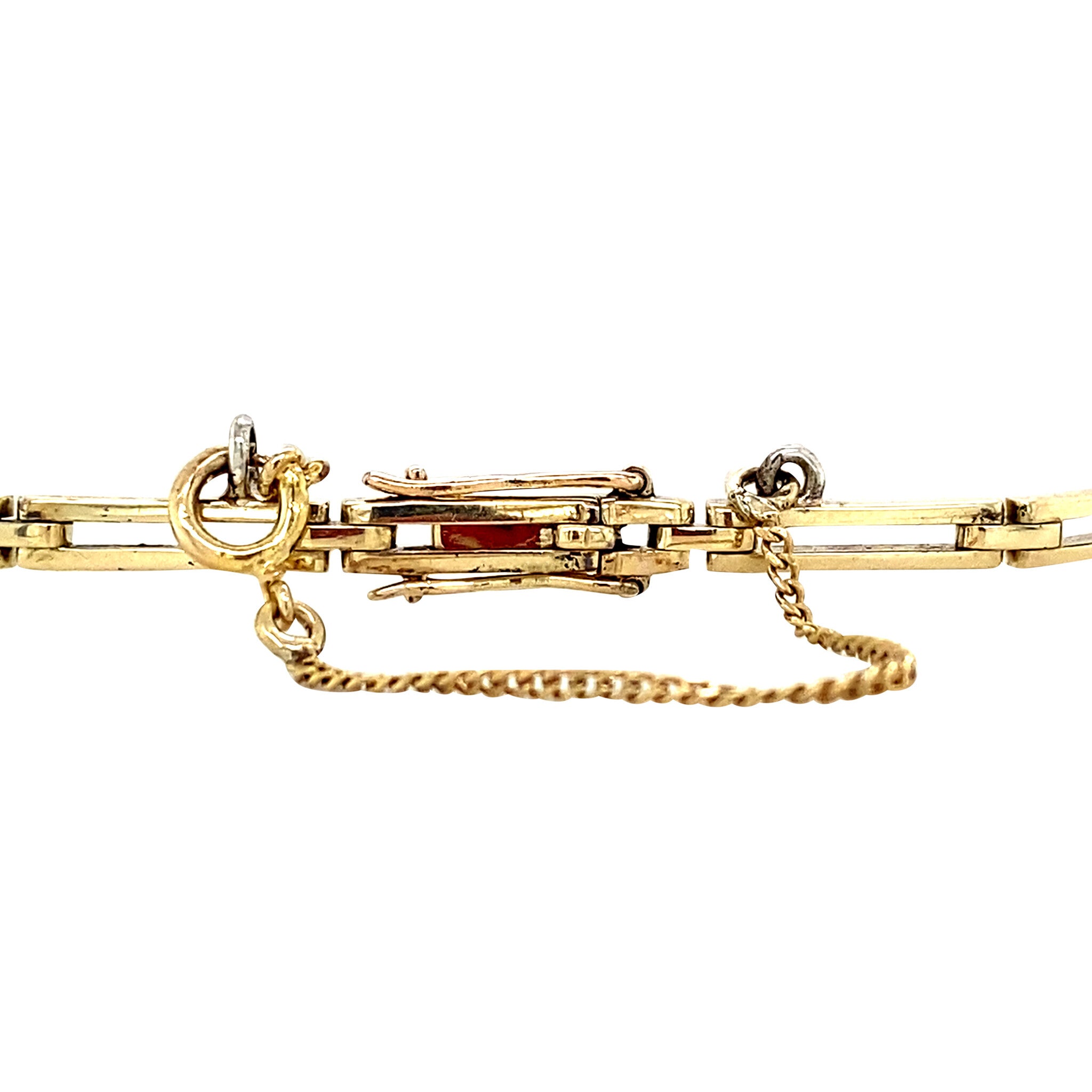 Gold bracelet with diamonds 14 krt