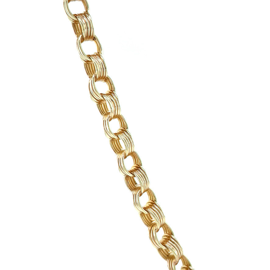 Gold vintage fantasy necklace 14 kt