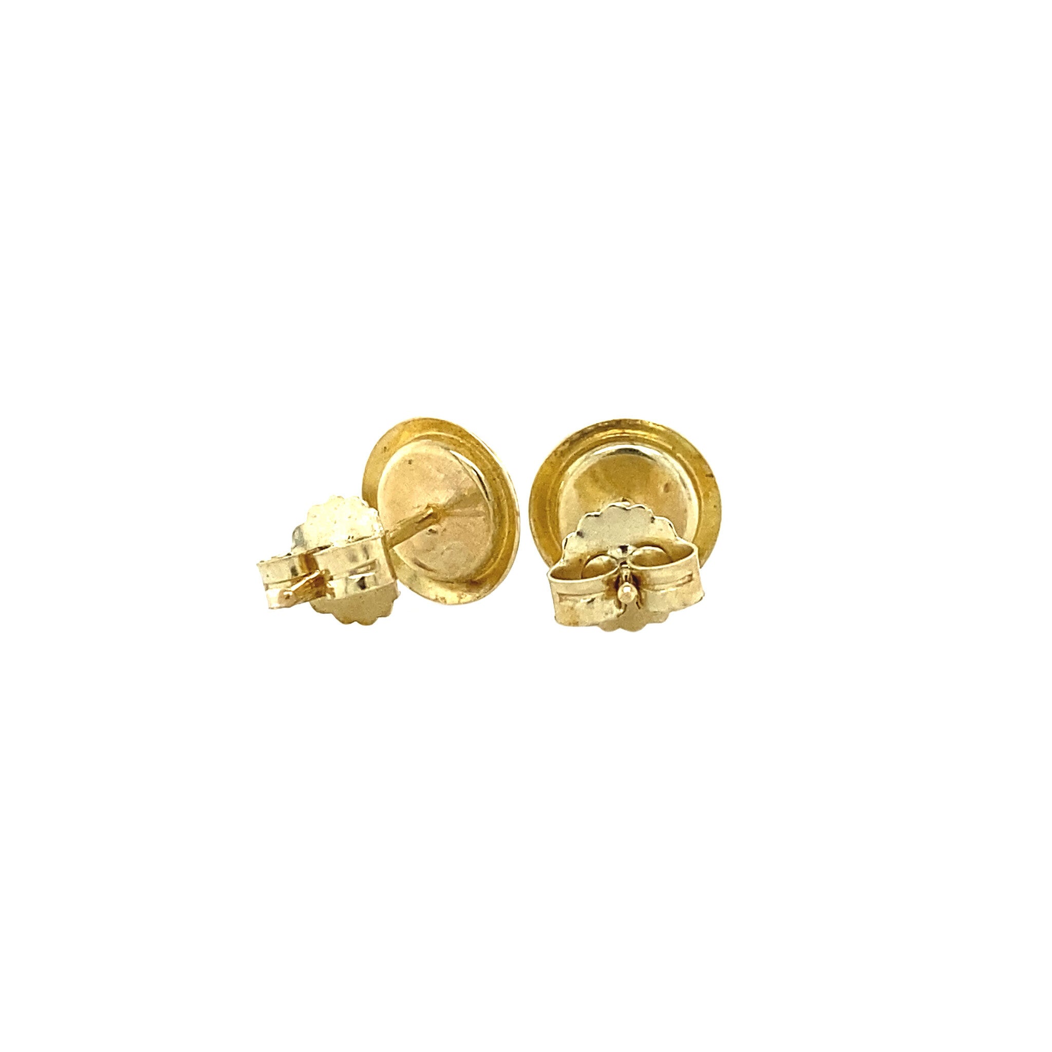 14 kt gold stud earrings with opal